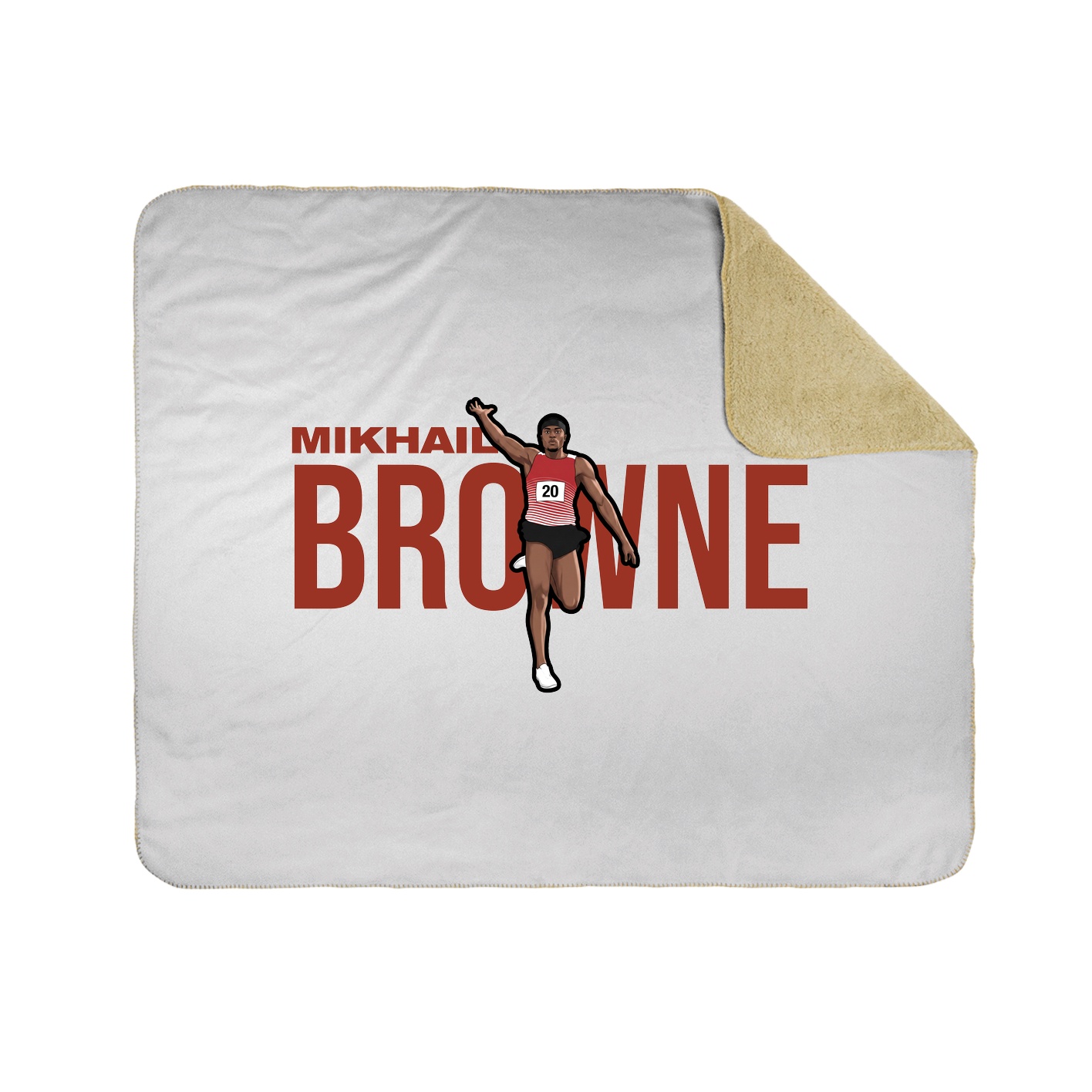 Throw Blanket — Player Name in White
