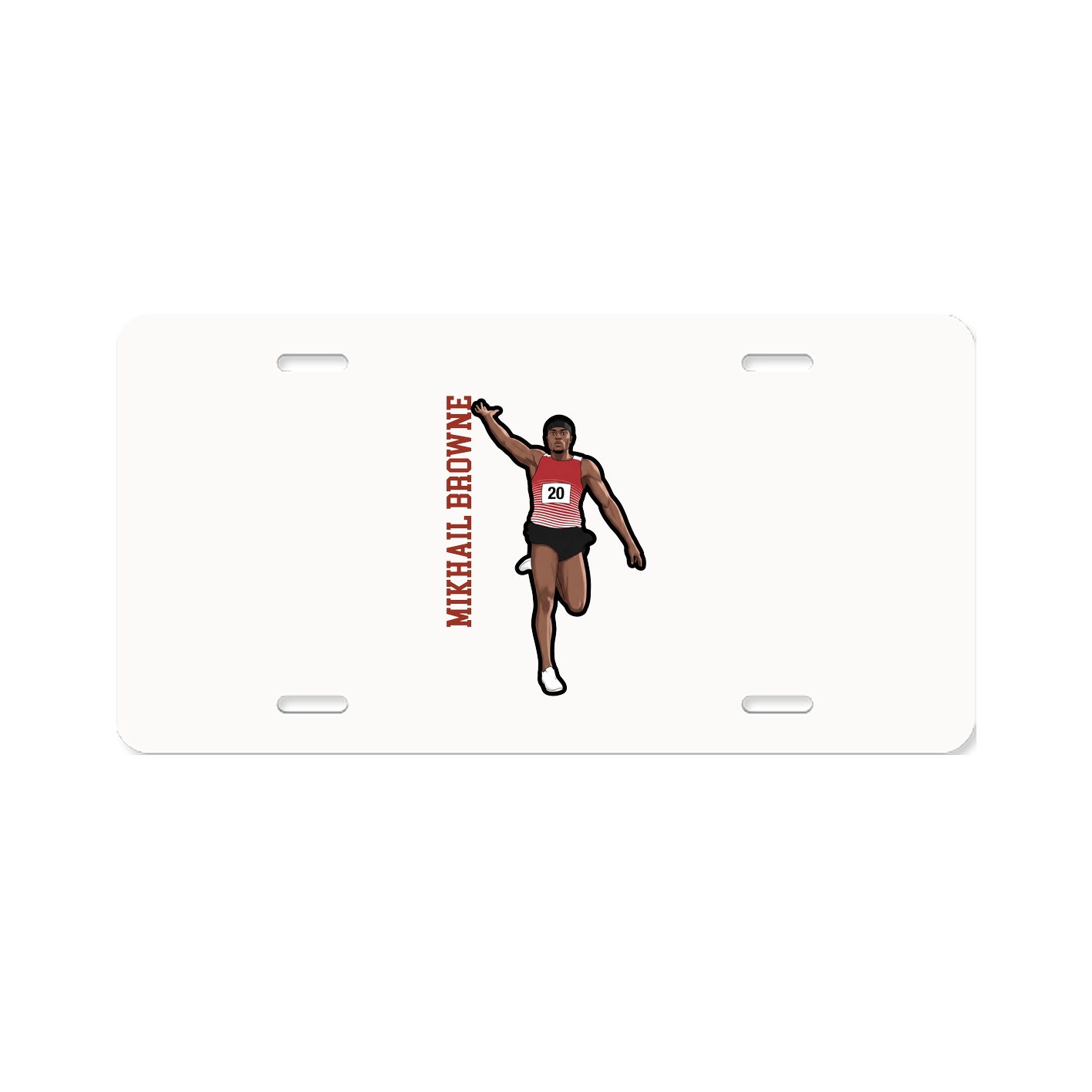 License Plate — Name Vertical in Classic