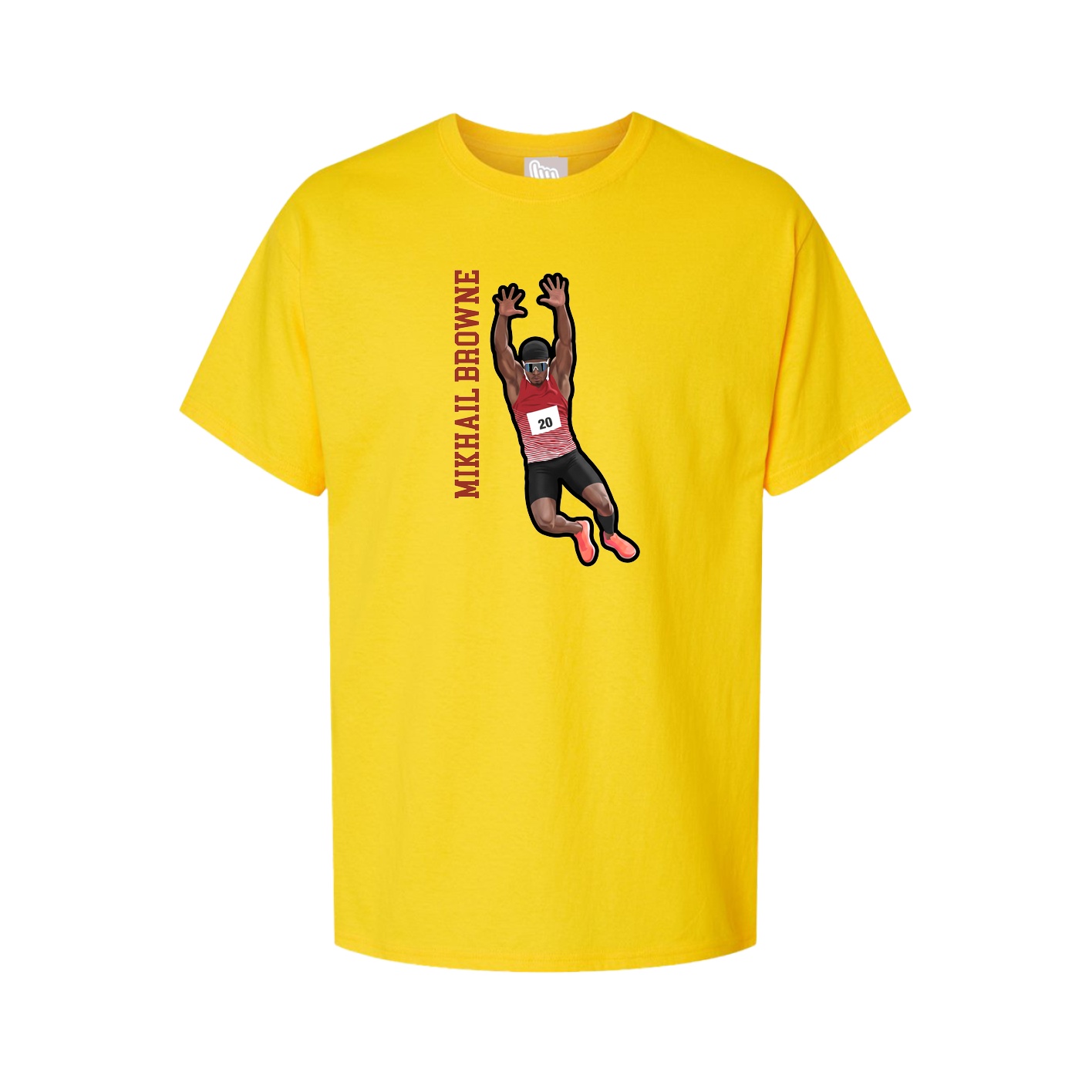 Tee — Name Vertical in Gold