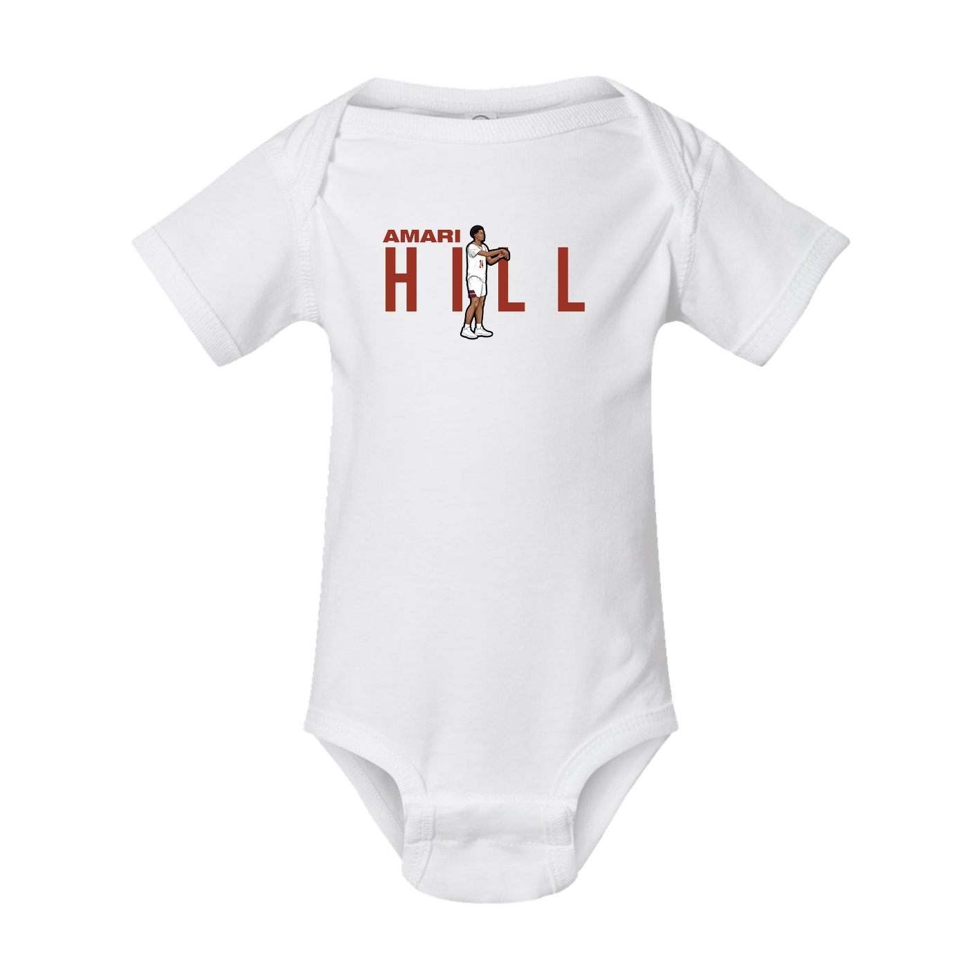 Baby Onesie — Player Name in White