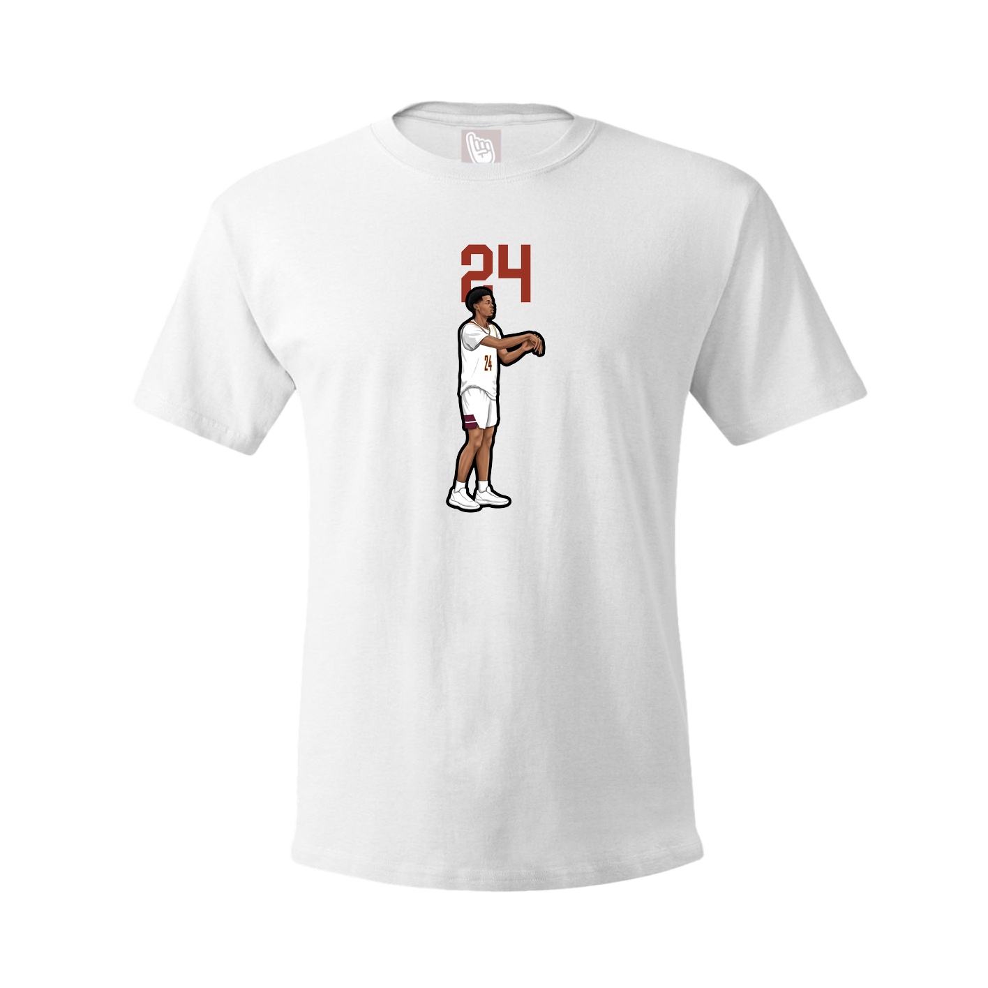 Youth Tee — Number Top in White