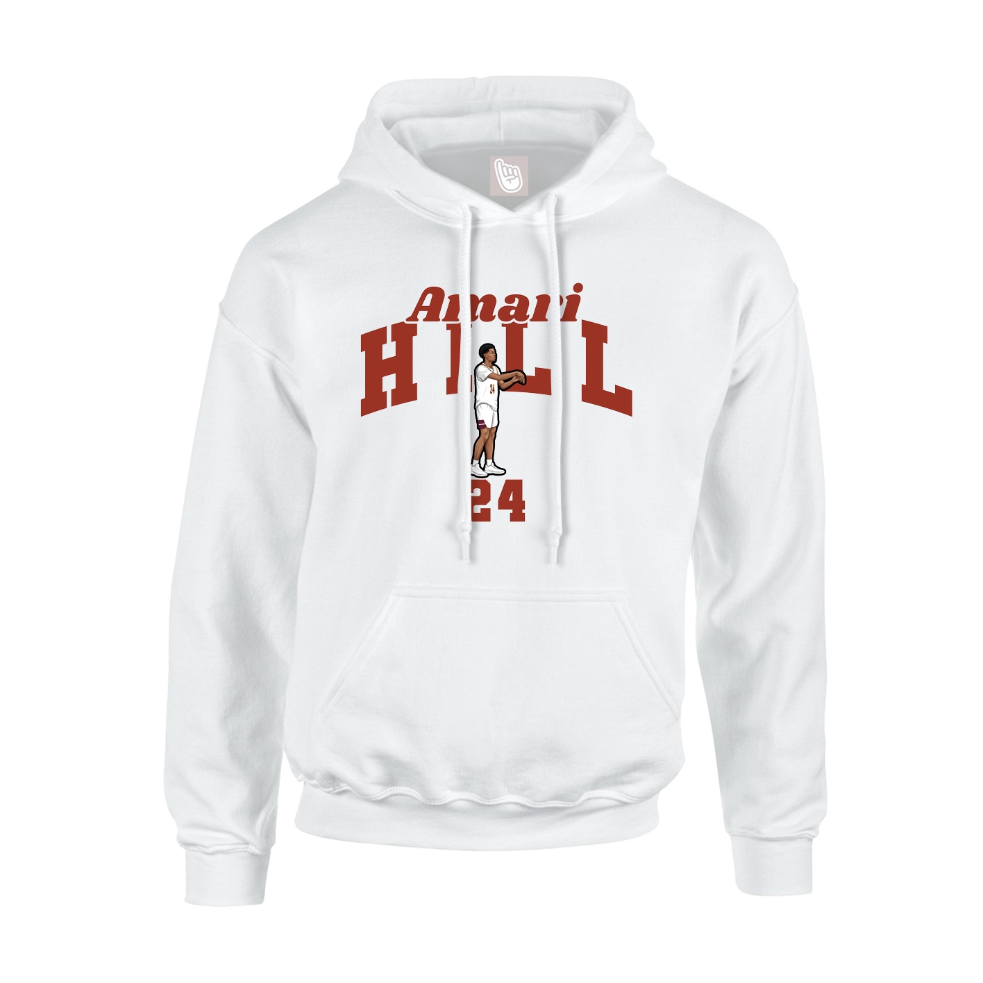 Hoodie — Signature Arch in White