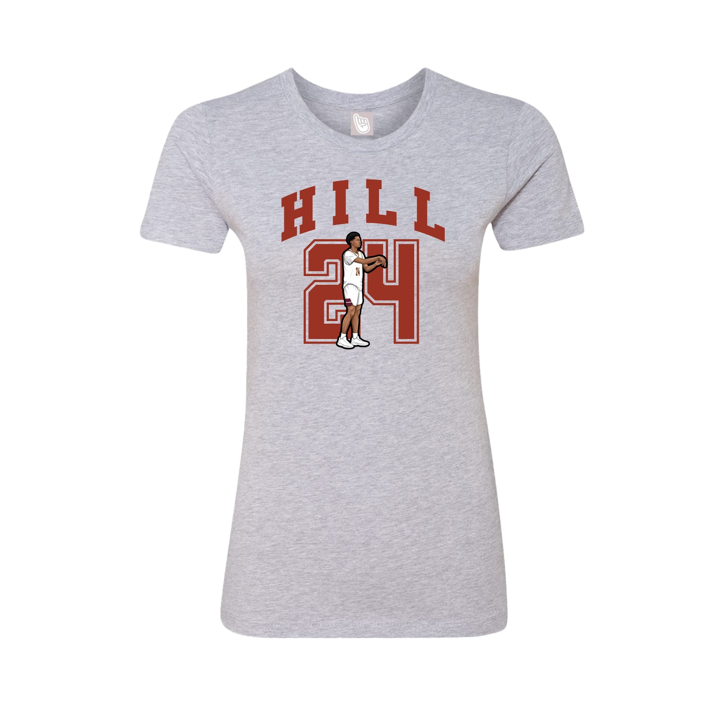 Fitted Women's Tee — Number in Grey