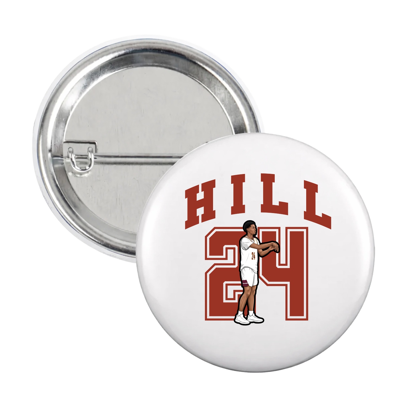 Game Day Button — Number in White