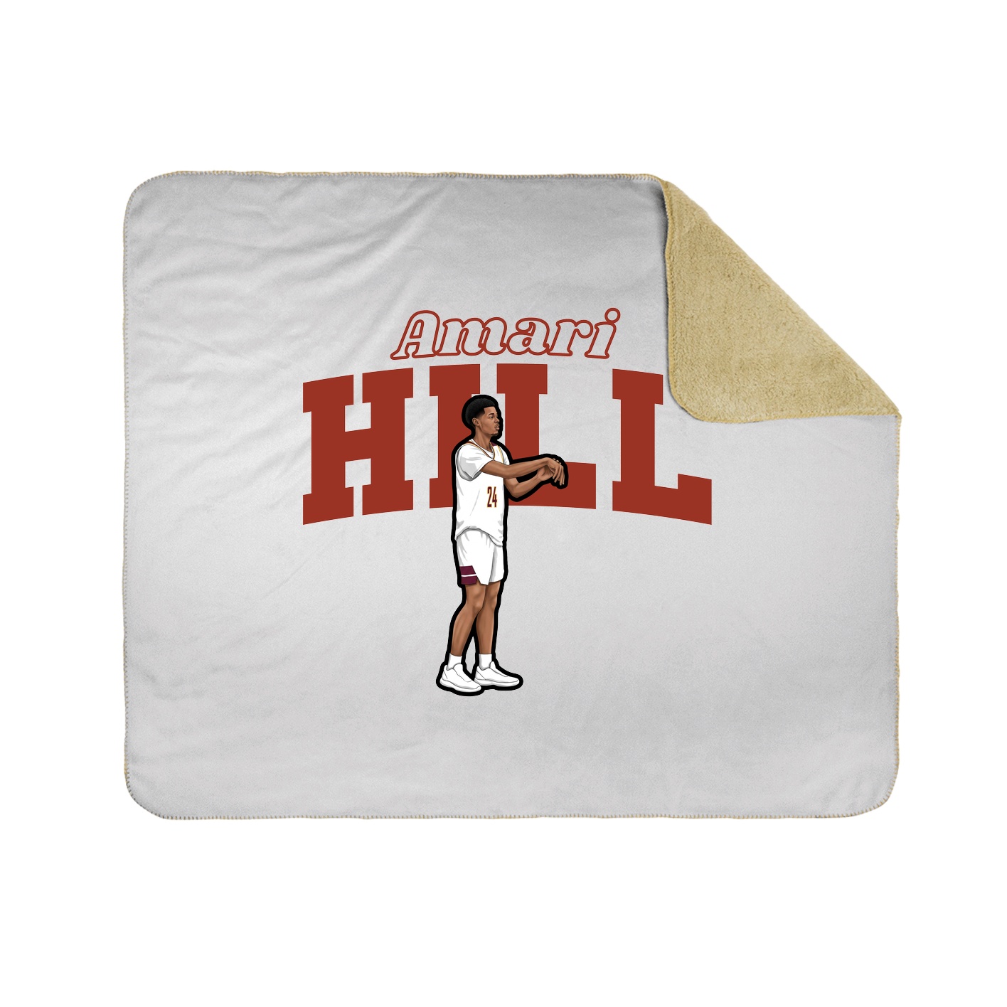 Throw Blanket — Name Arch in White