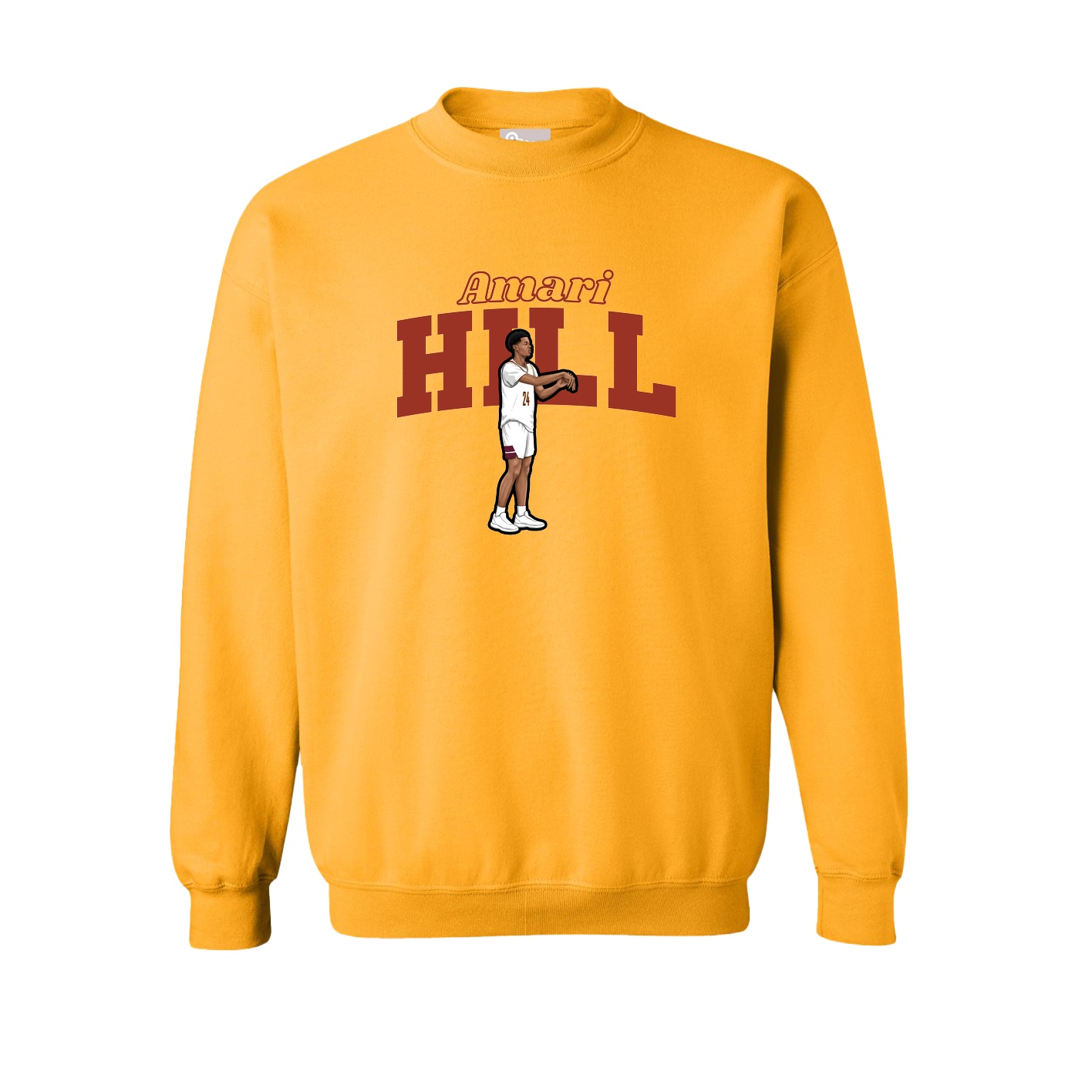 Fleece Crew — Name Arch in Gold