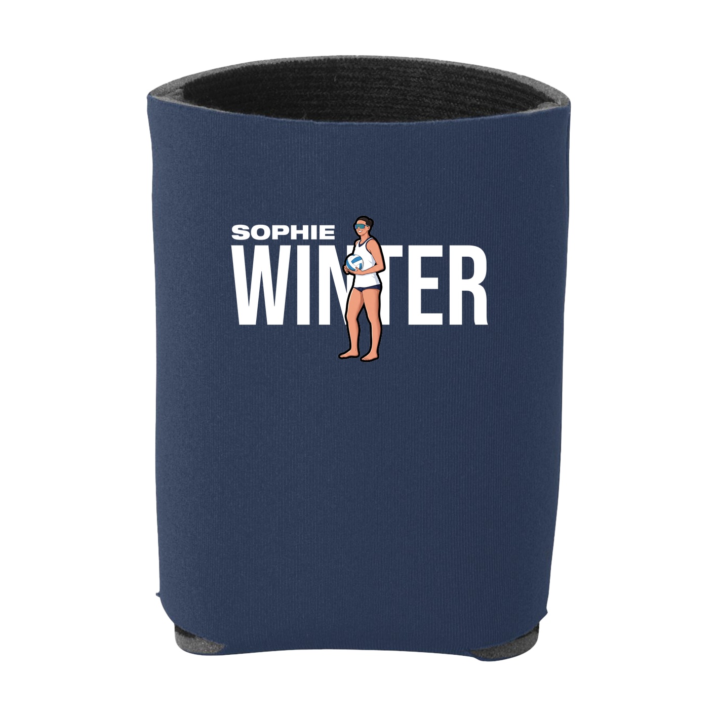 Can Holder — Player Name in Navy