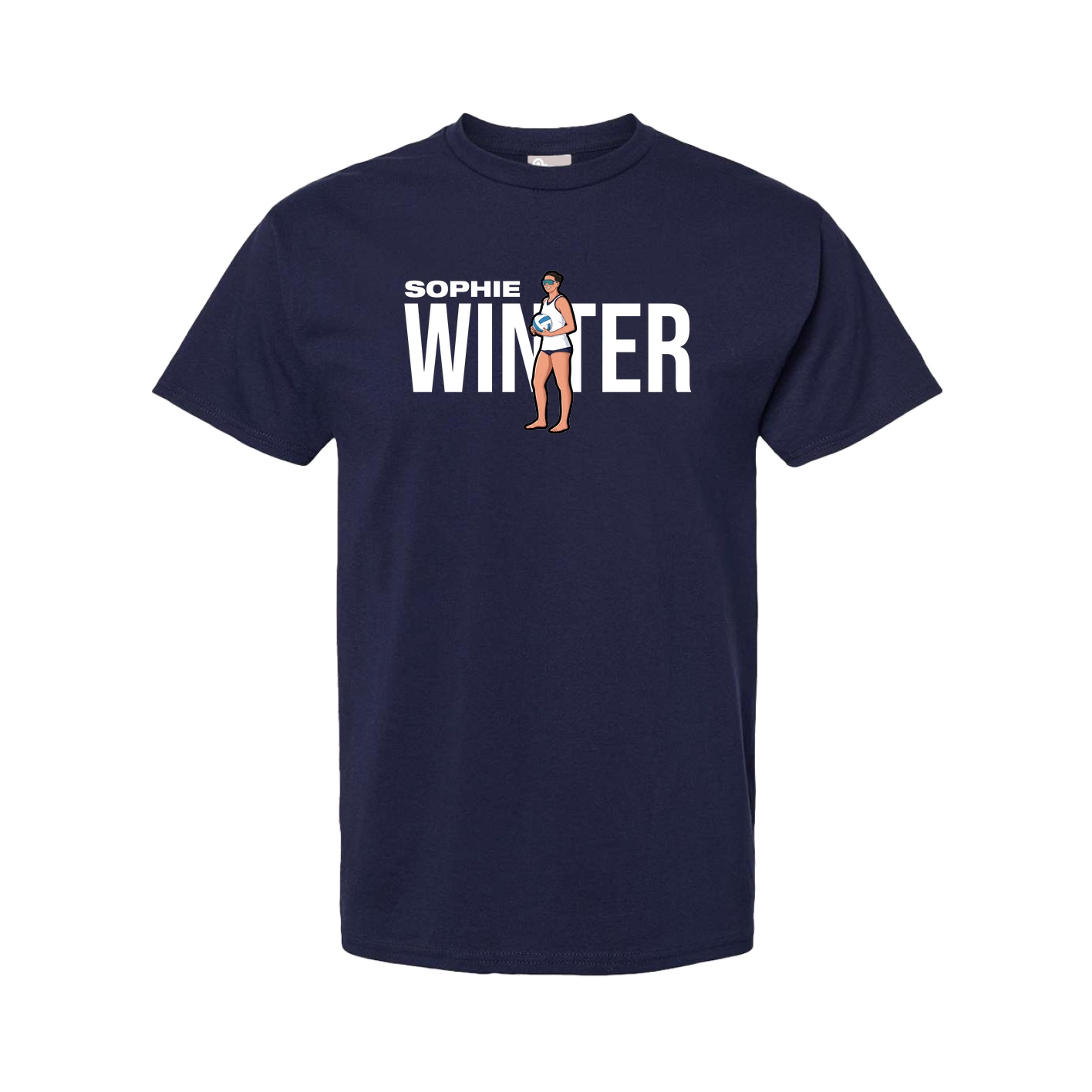 Tee — Player Name in Navy