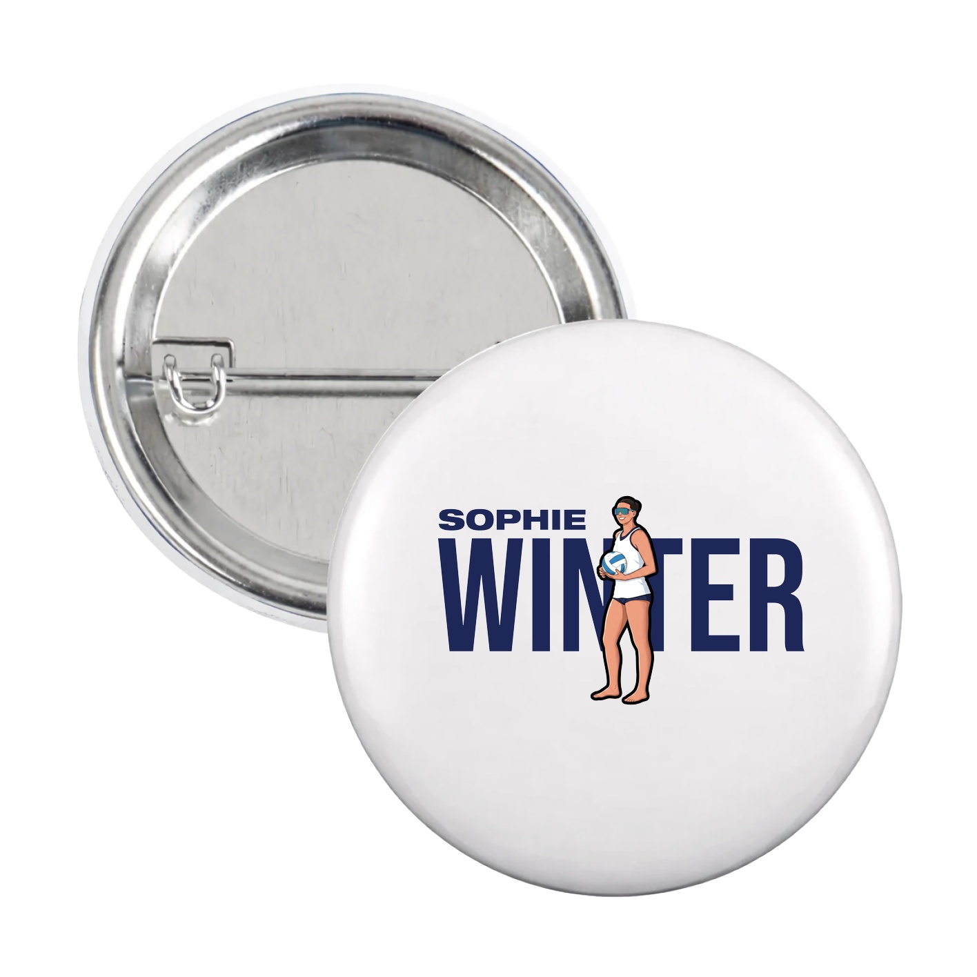 Game Day Button — Player Name in White