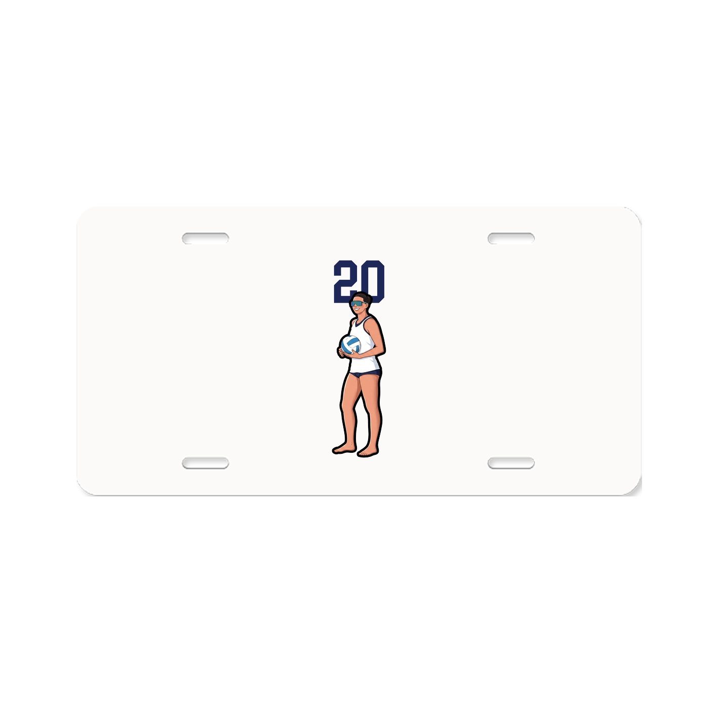 License Plate — Number Top in Classic