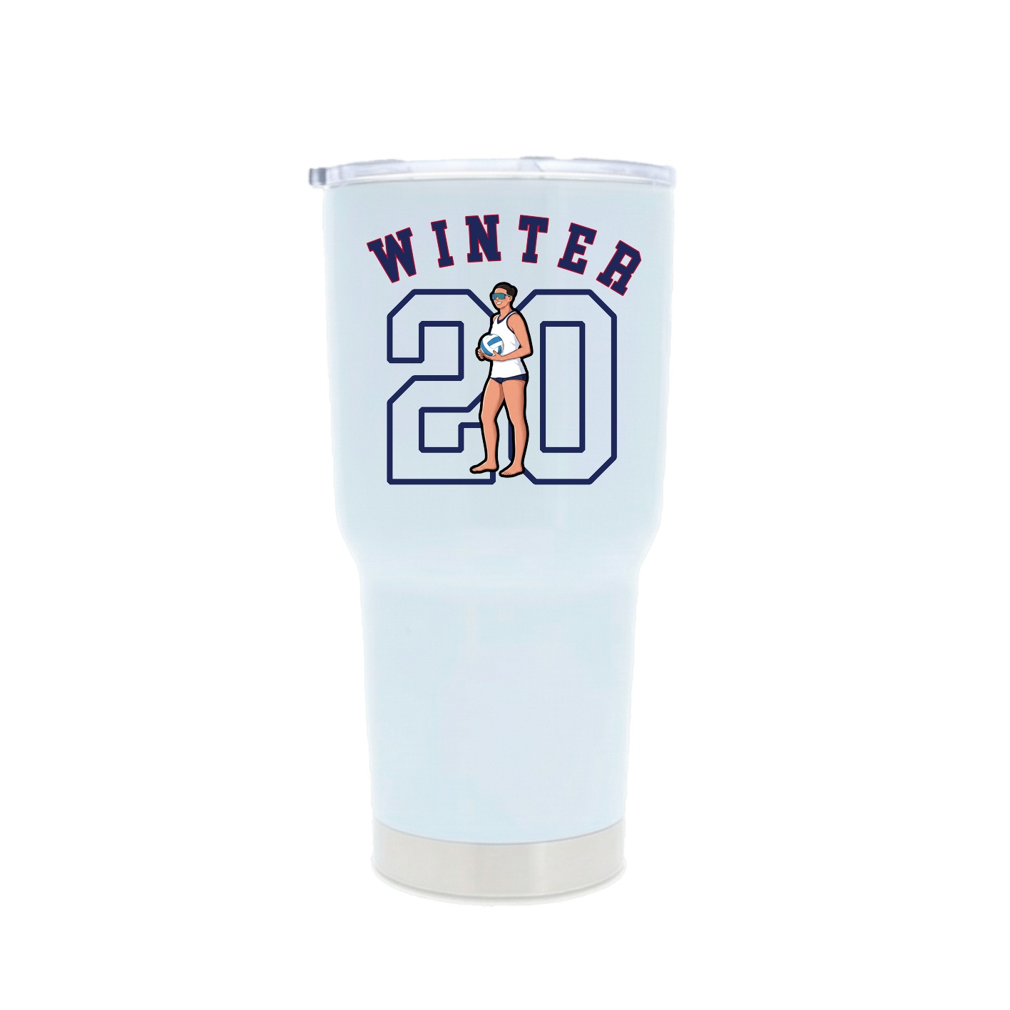 30oz Stainless Steel Tumbler — Shirsey Arch in White