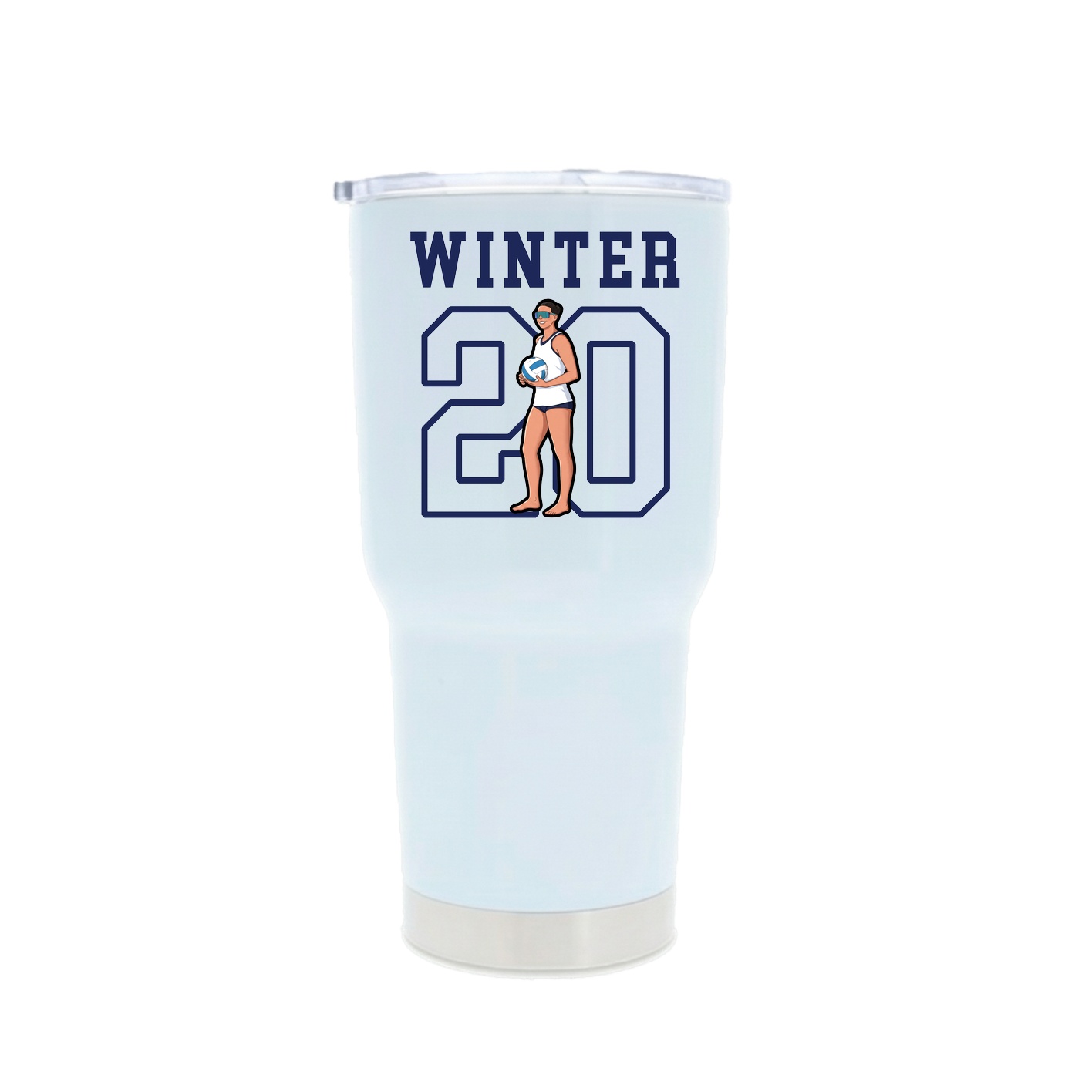 30oz Stainless Steel Tumbler — Shirsey in White