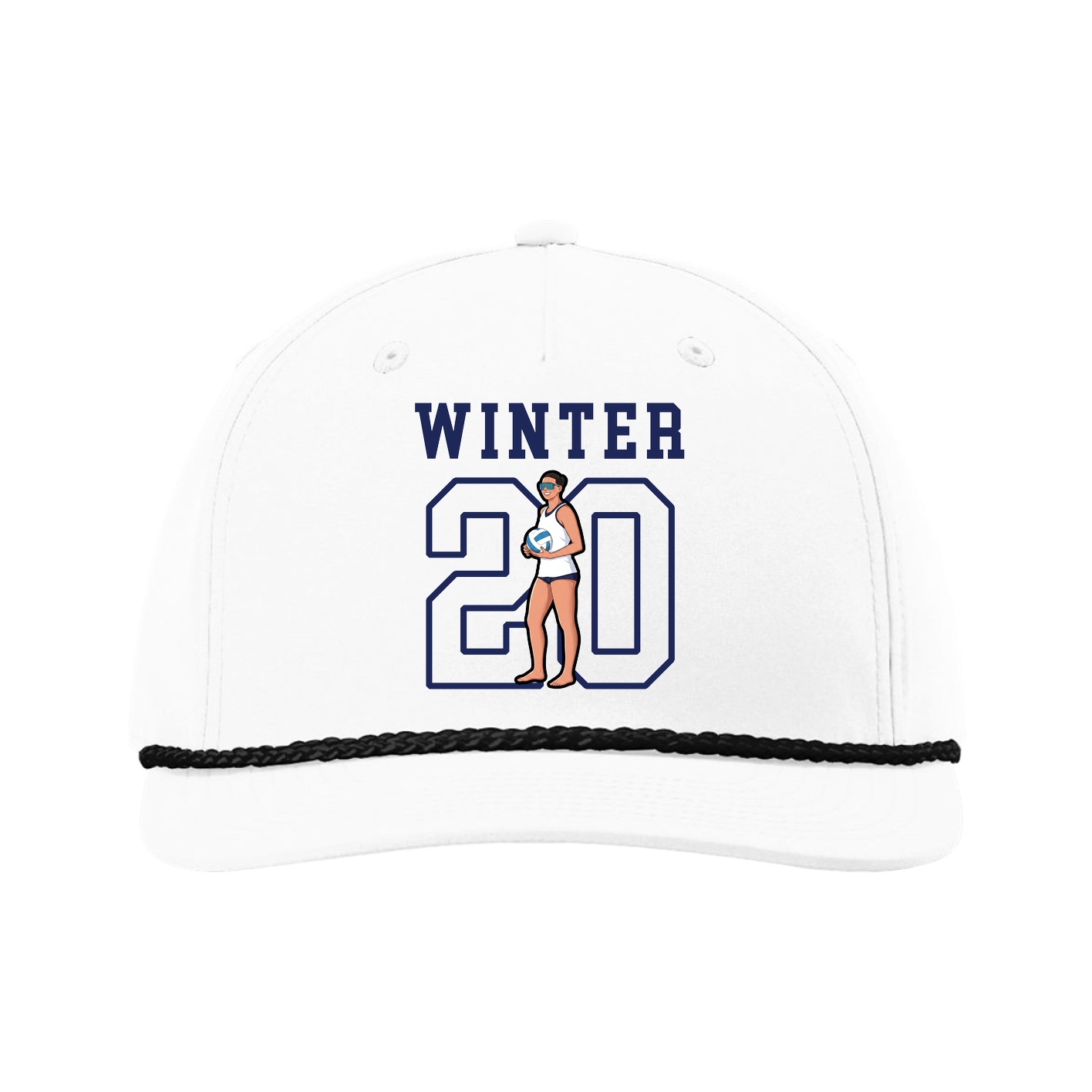 Five-Panel Classic Rope Cap — Shirsey in White