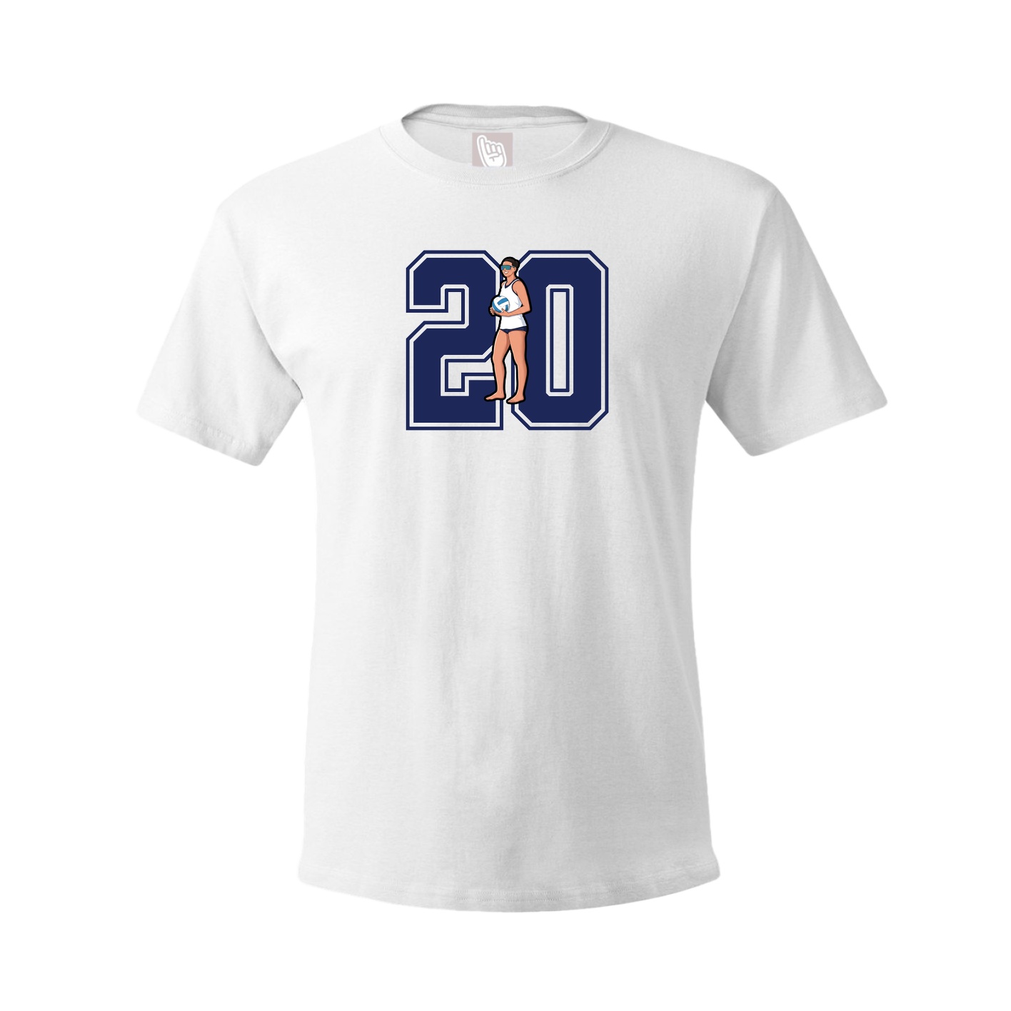Youth Tee — Number in White