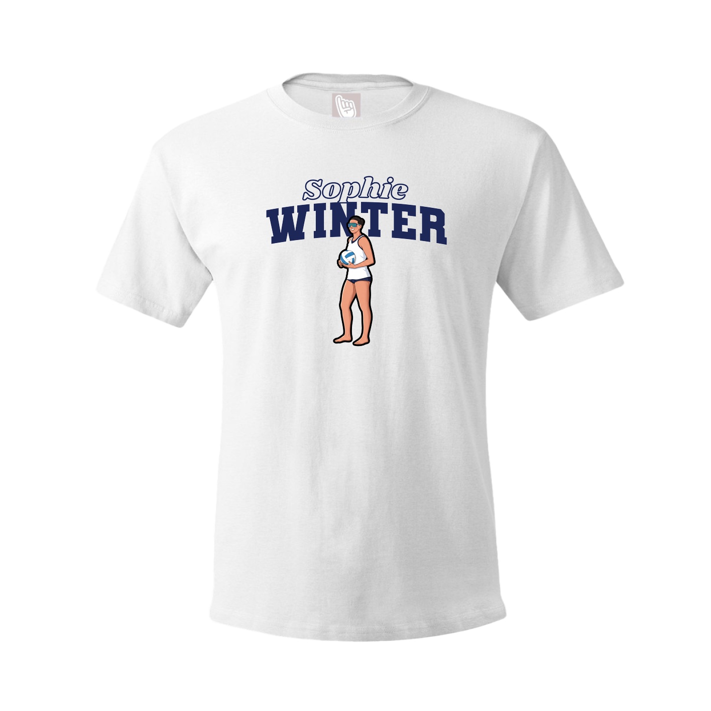 Youth Tee — Name Arch in White