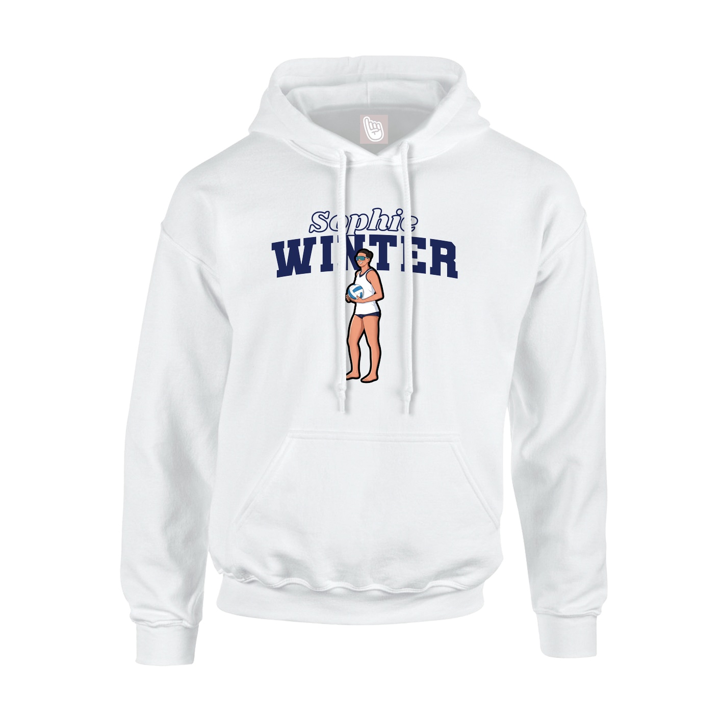 Hoodie — Name Arch in White
