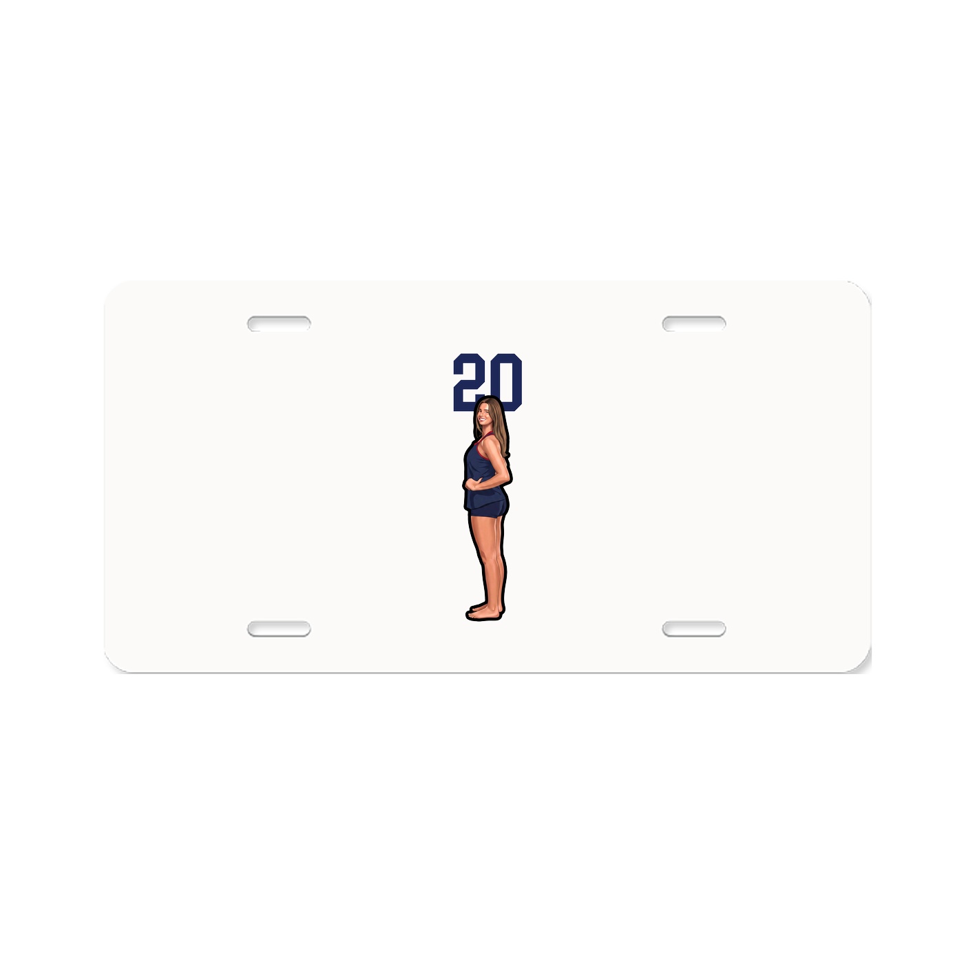 License Plate — Number Top in Classic