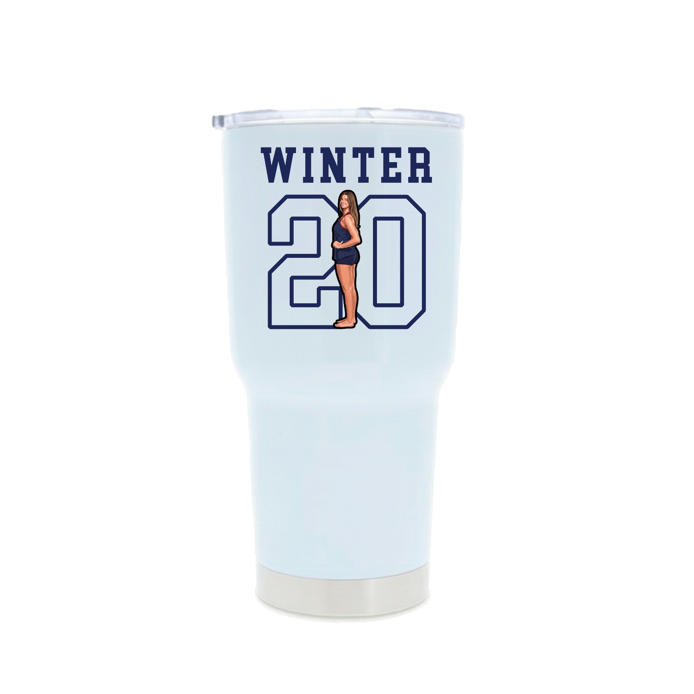 30oz Stainless Steel Tumbler — Shirsey in White