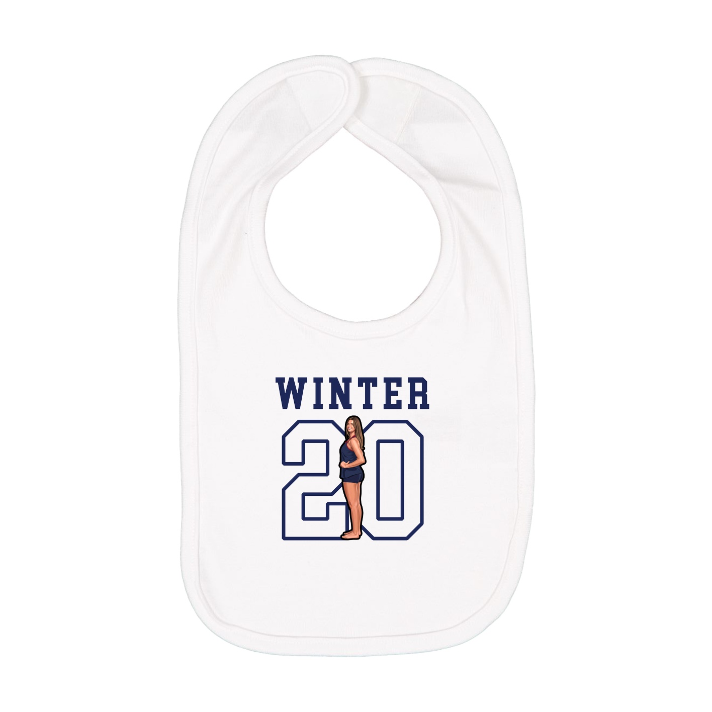 Infant Bib — Shirsey in White