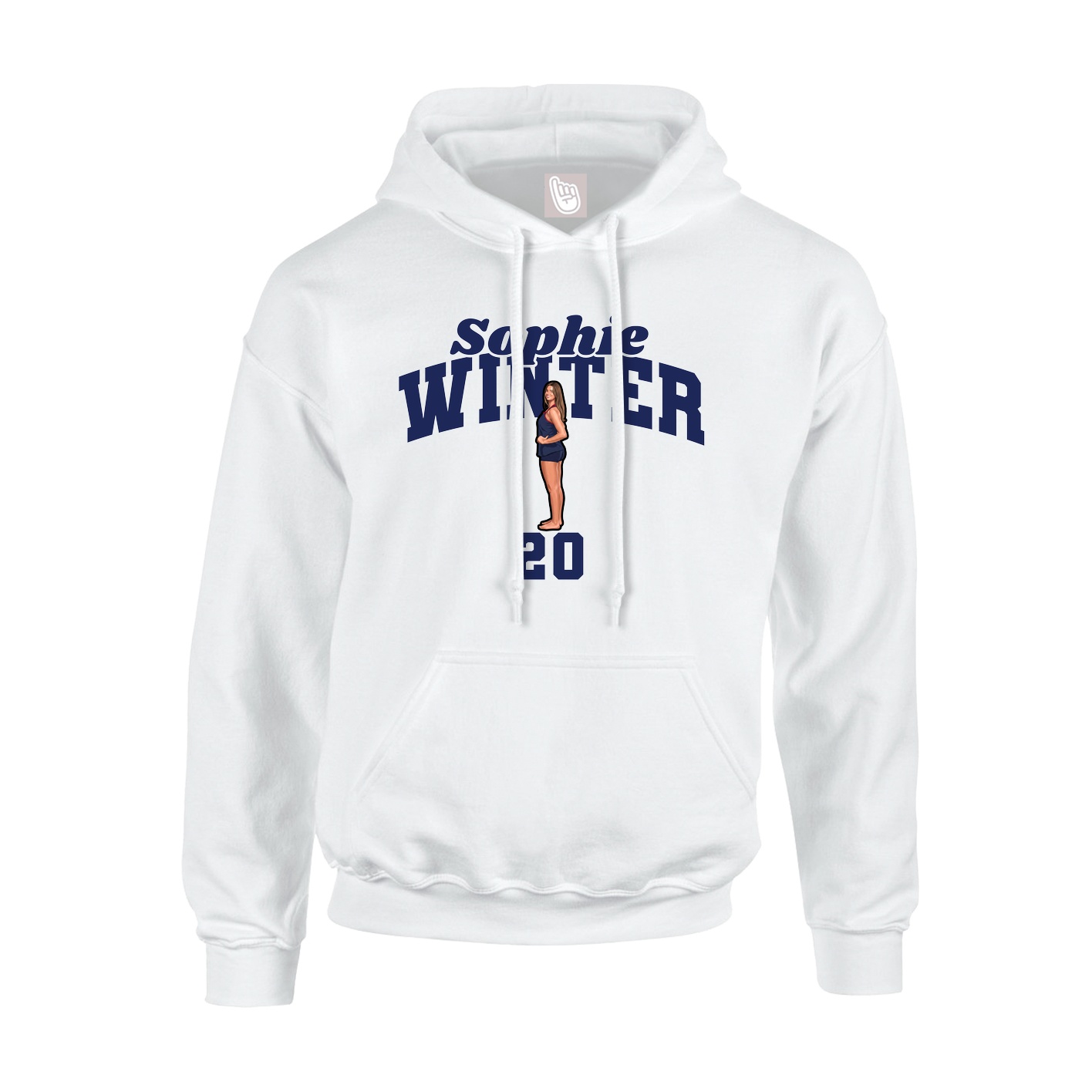 Hoodie — Signature Arch in White