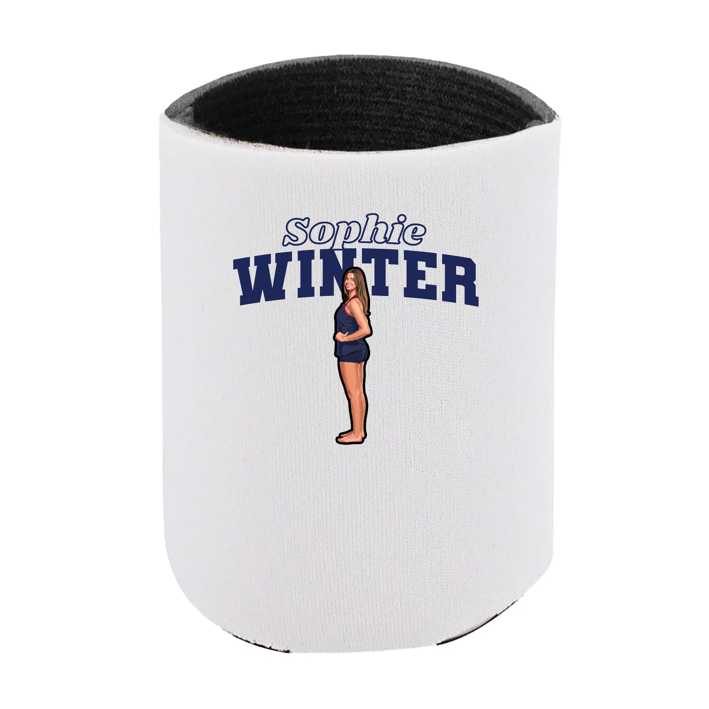 Can Holder — Name Arch in White