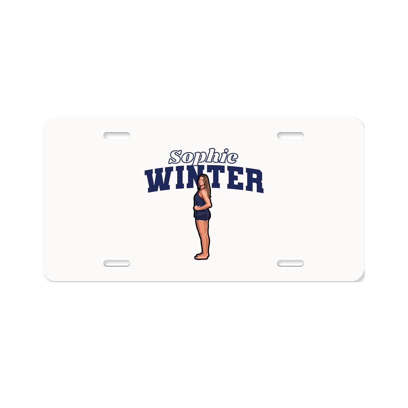 License Plate — Name Arch in Classic
