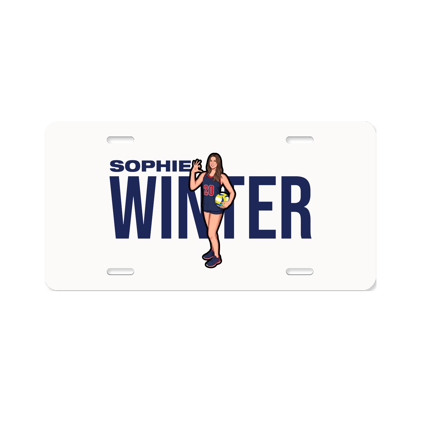 License Plate — Player Name in Classic