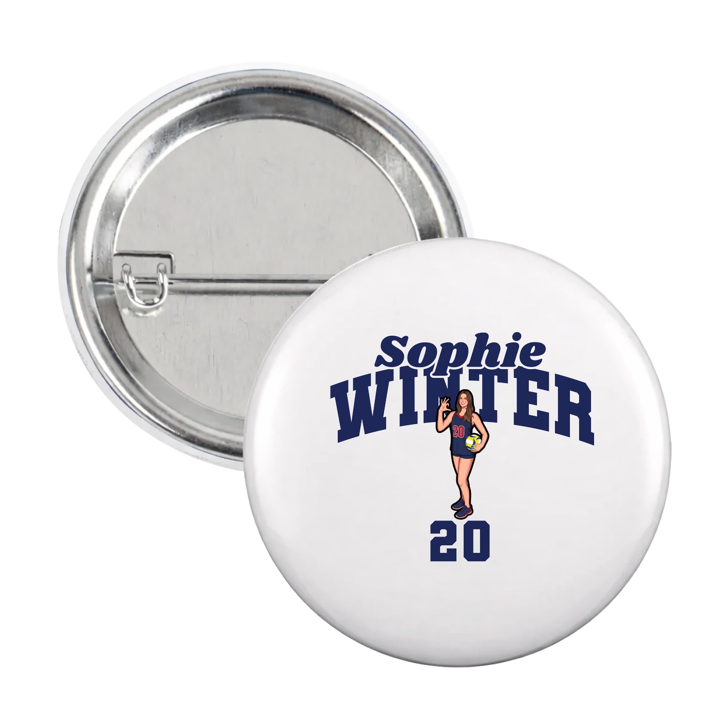 Game Day Button — Signature Arch in White