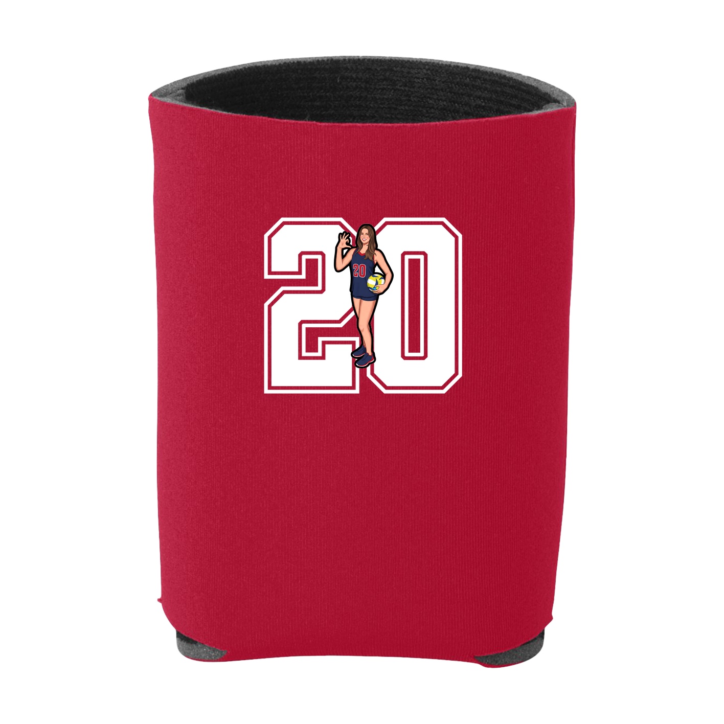 Can Holder — Number in Red