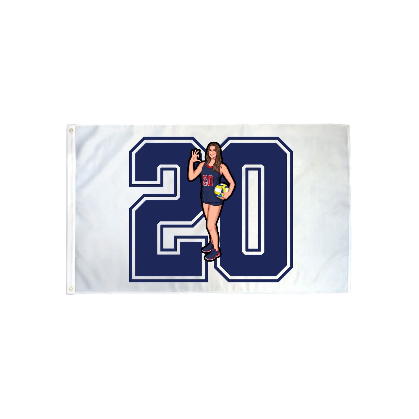 3x5 Flag — Number in Classic