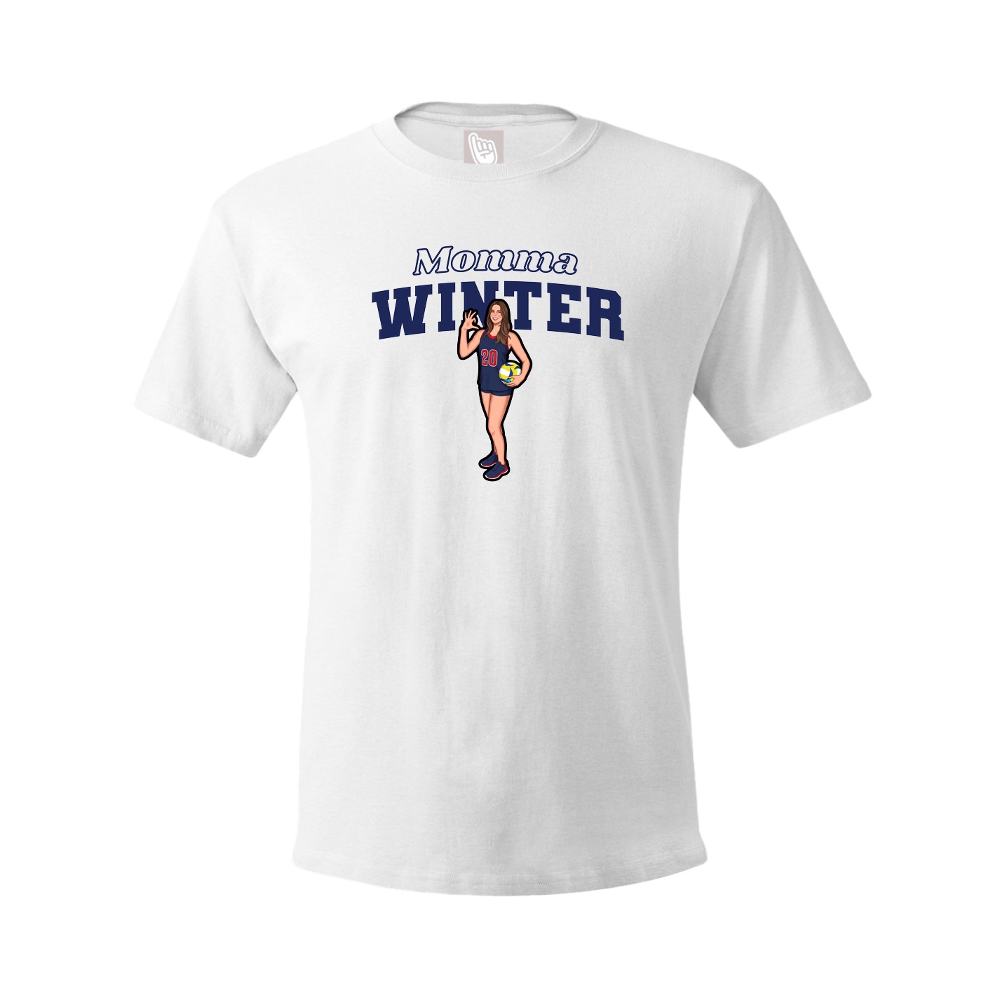 Youth Tee — Mothers Day Block in White