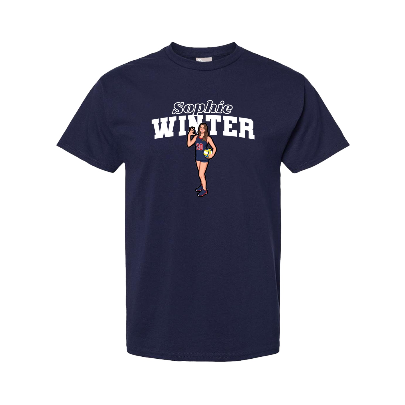 Tee — Name Arch in Navy