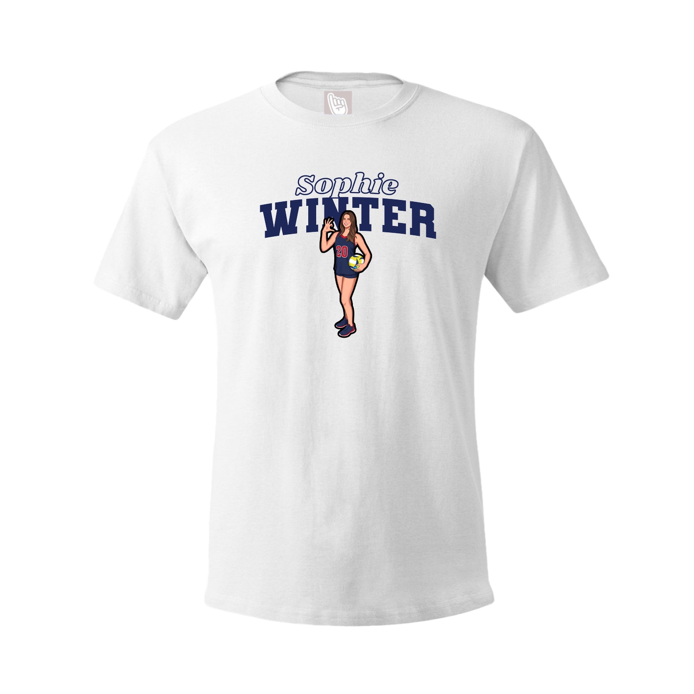 Youth Tee — Name Arch in White