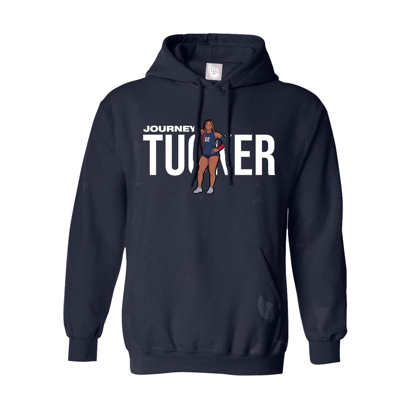 Hoodie — Player Name in Navy