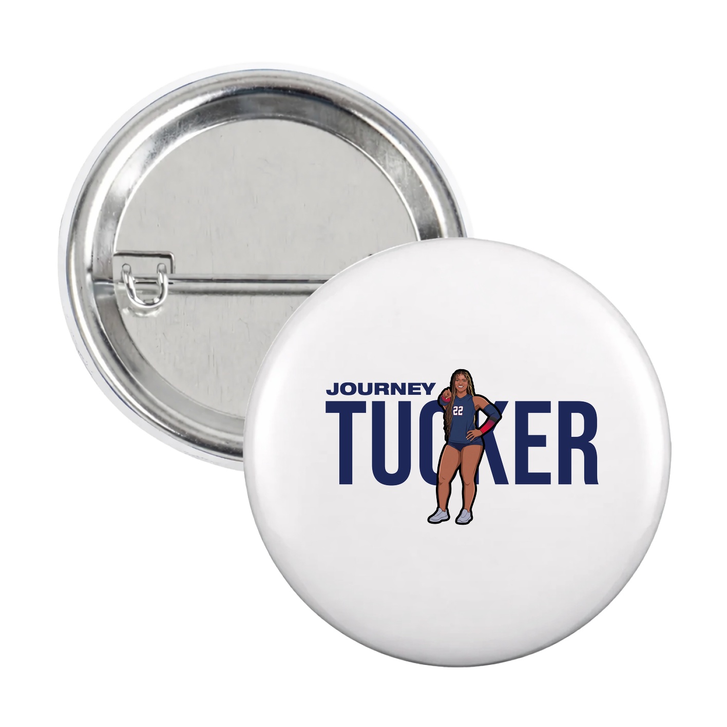 Game Day Button — Player Name in White