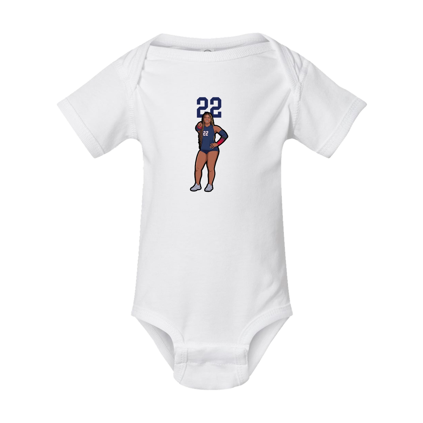 Baby Onesie — Number Top in White