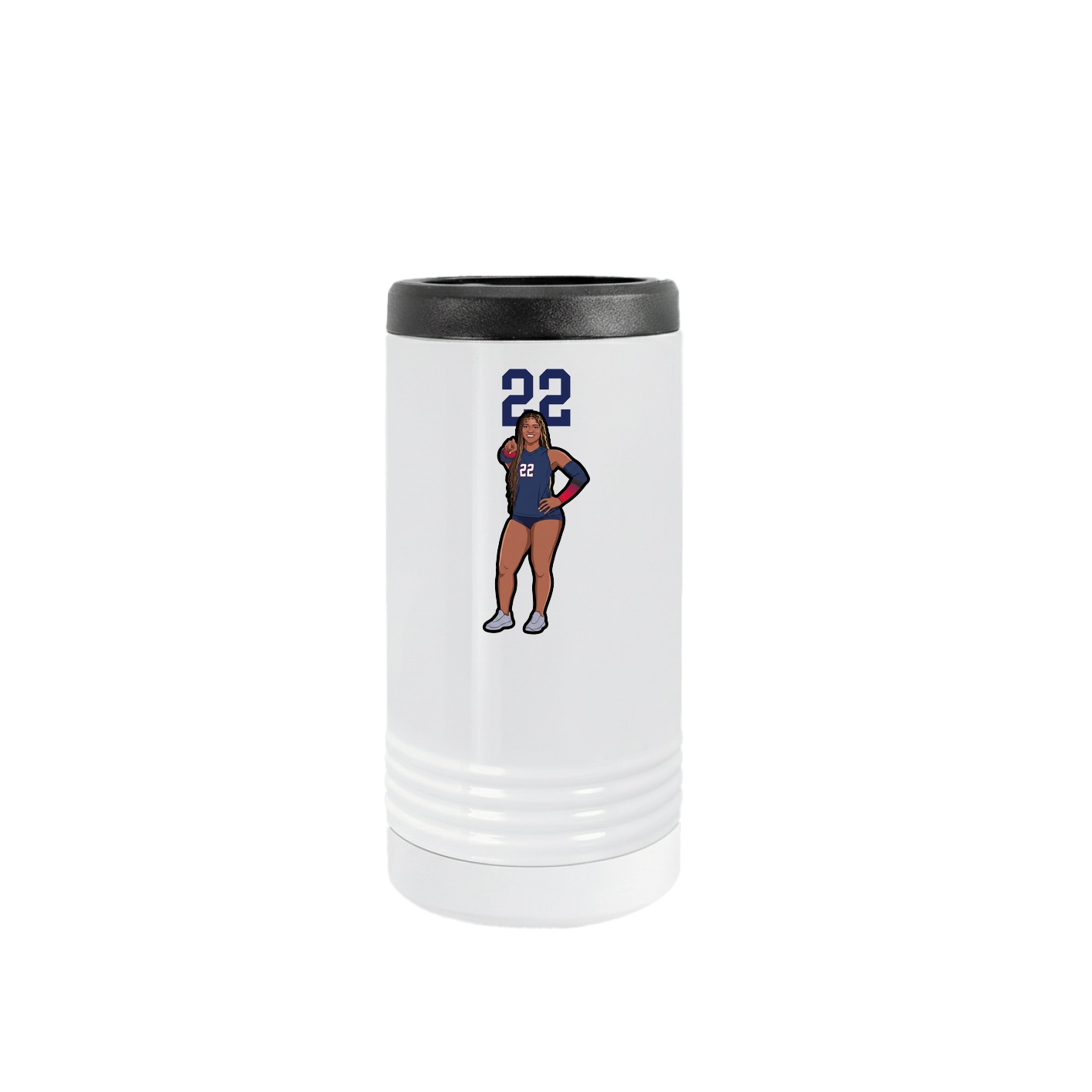 Slim Beverage Holder — Number Top in White