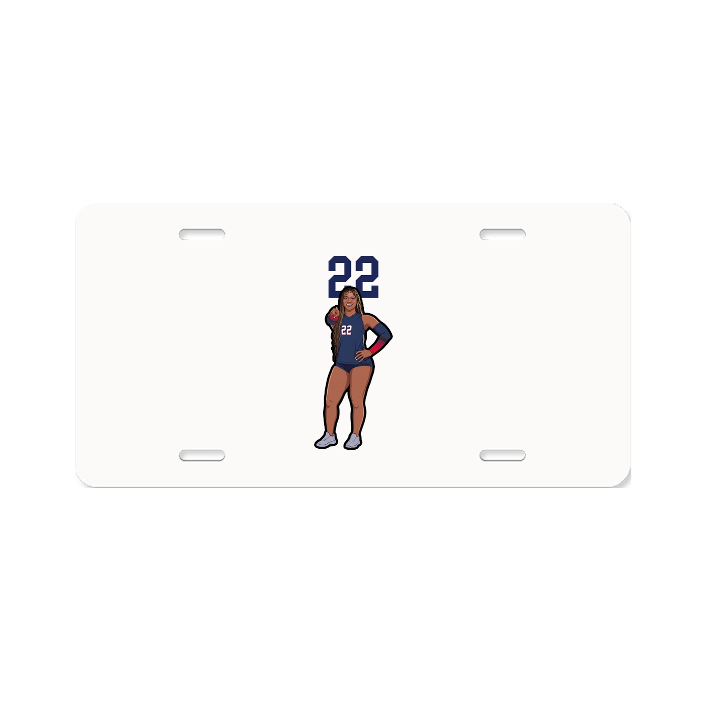 License Plate — Number Top in Classic