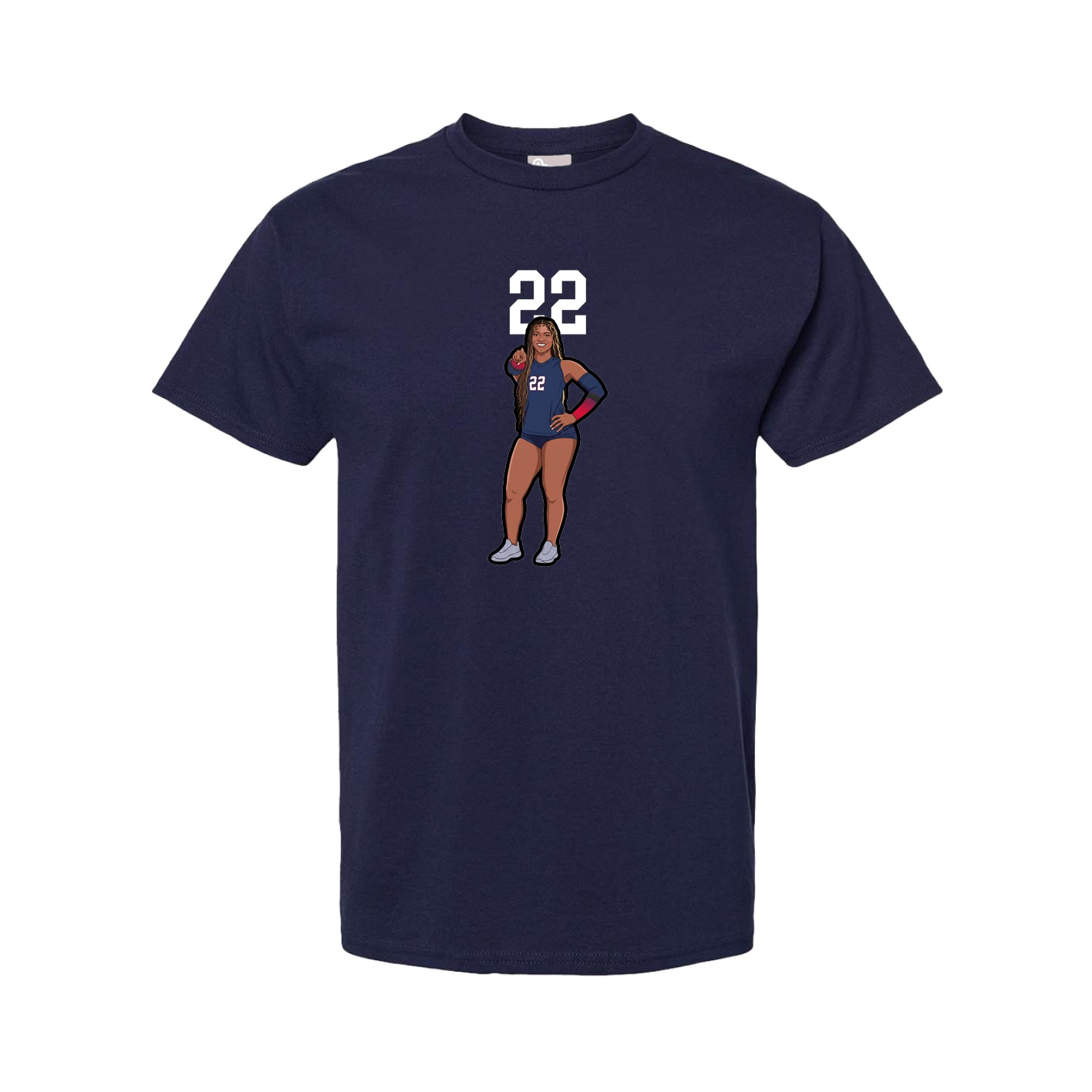 Youth Tee — Number Top in Navy