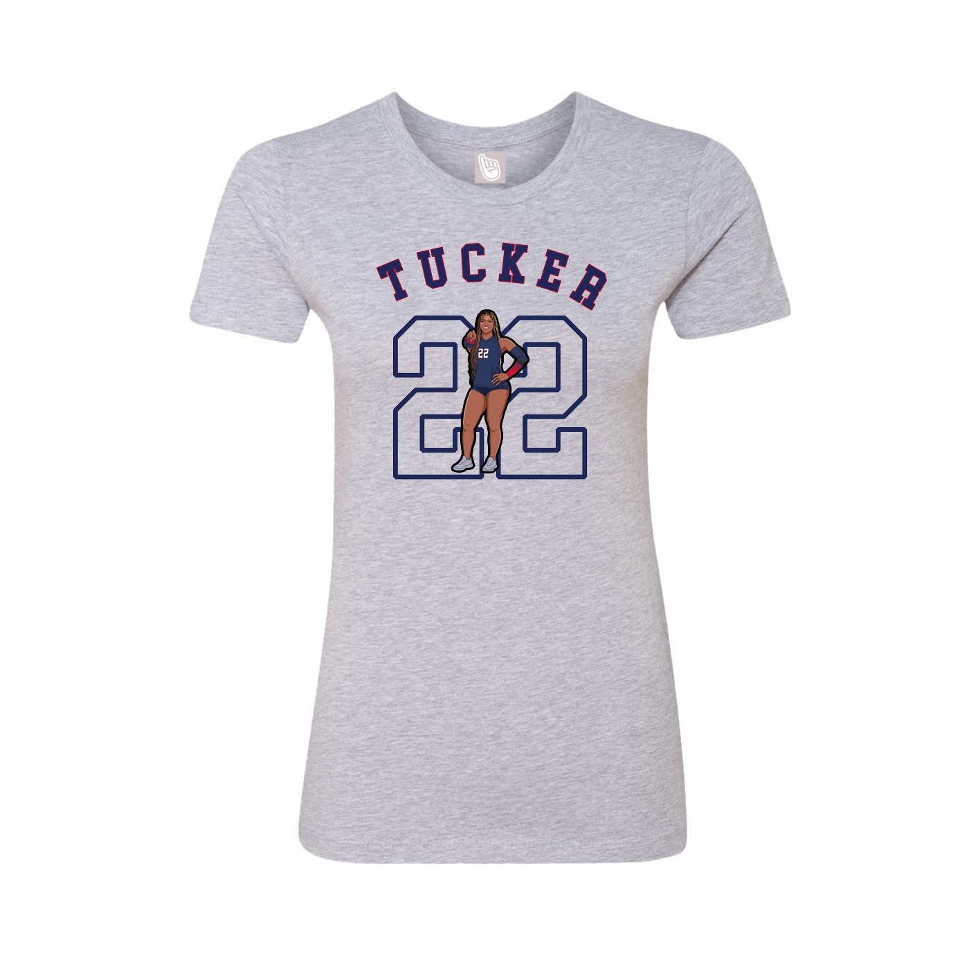 Fitted Women's Tee — Shirsey Arch in Grey