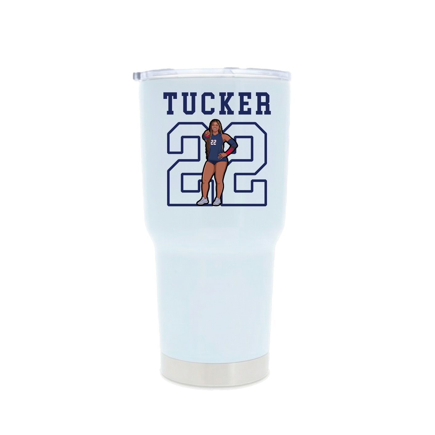 30oz Stainless Steel Tumbler — Shirsey in White