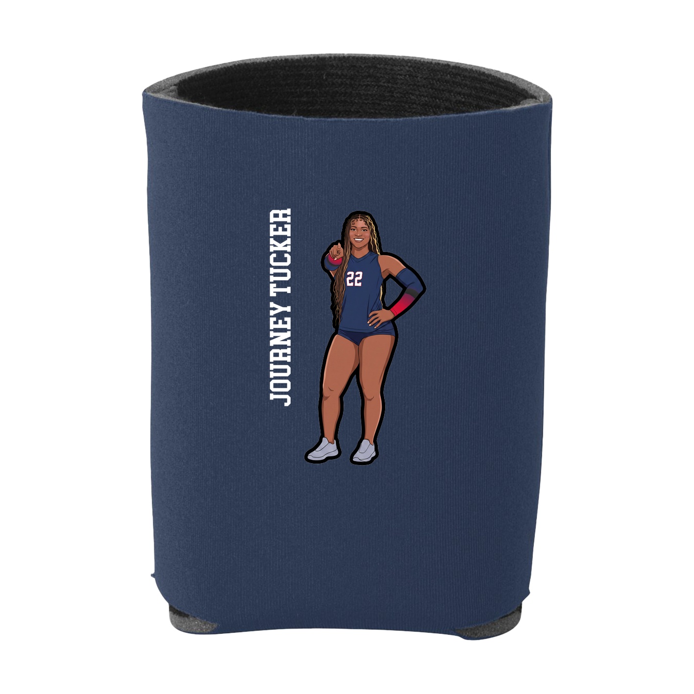 Can Holder — Name Vertical in Navy