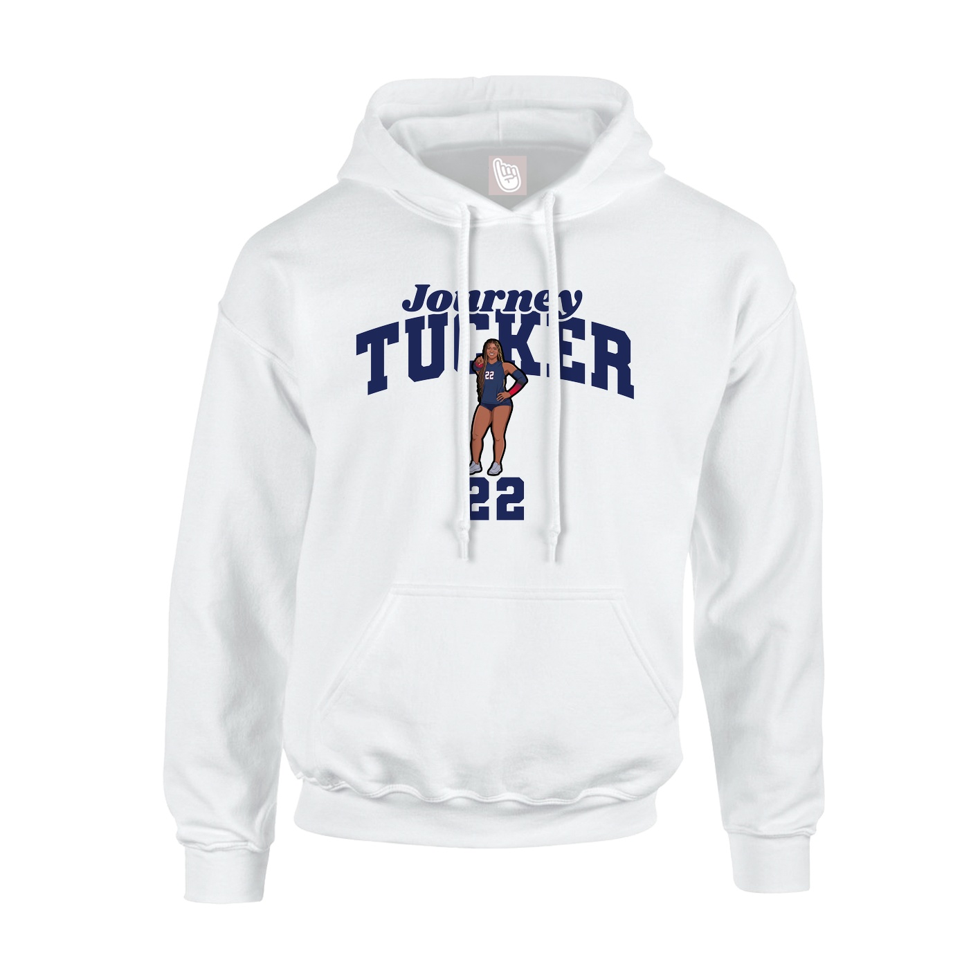 Hoodie — Signature Arch in White