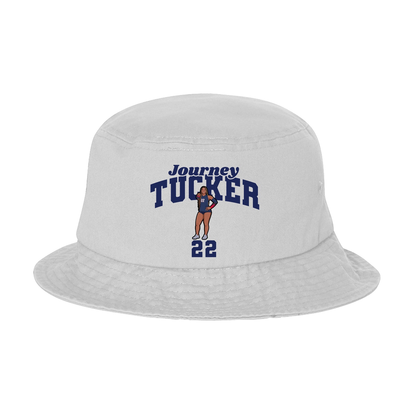 Bucket Cap — Signature Arch in White