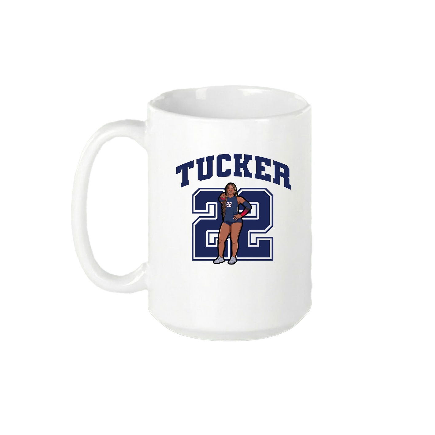 15oz Coffee Mug — Number in White