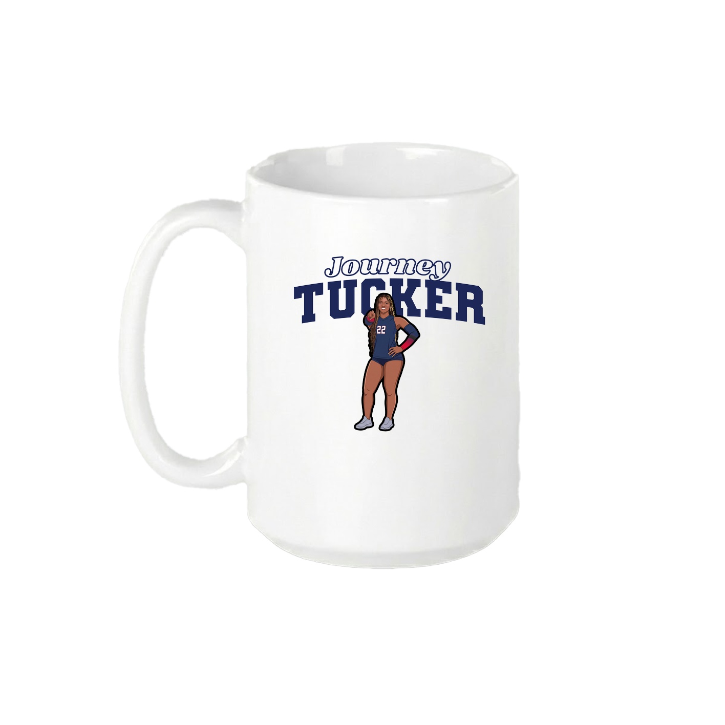 15oz Coffee Mug — Name Arch in White
