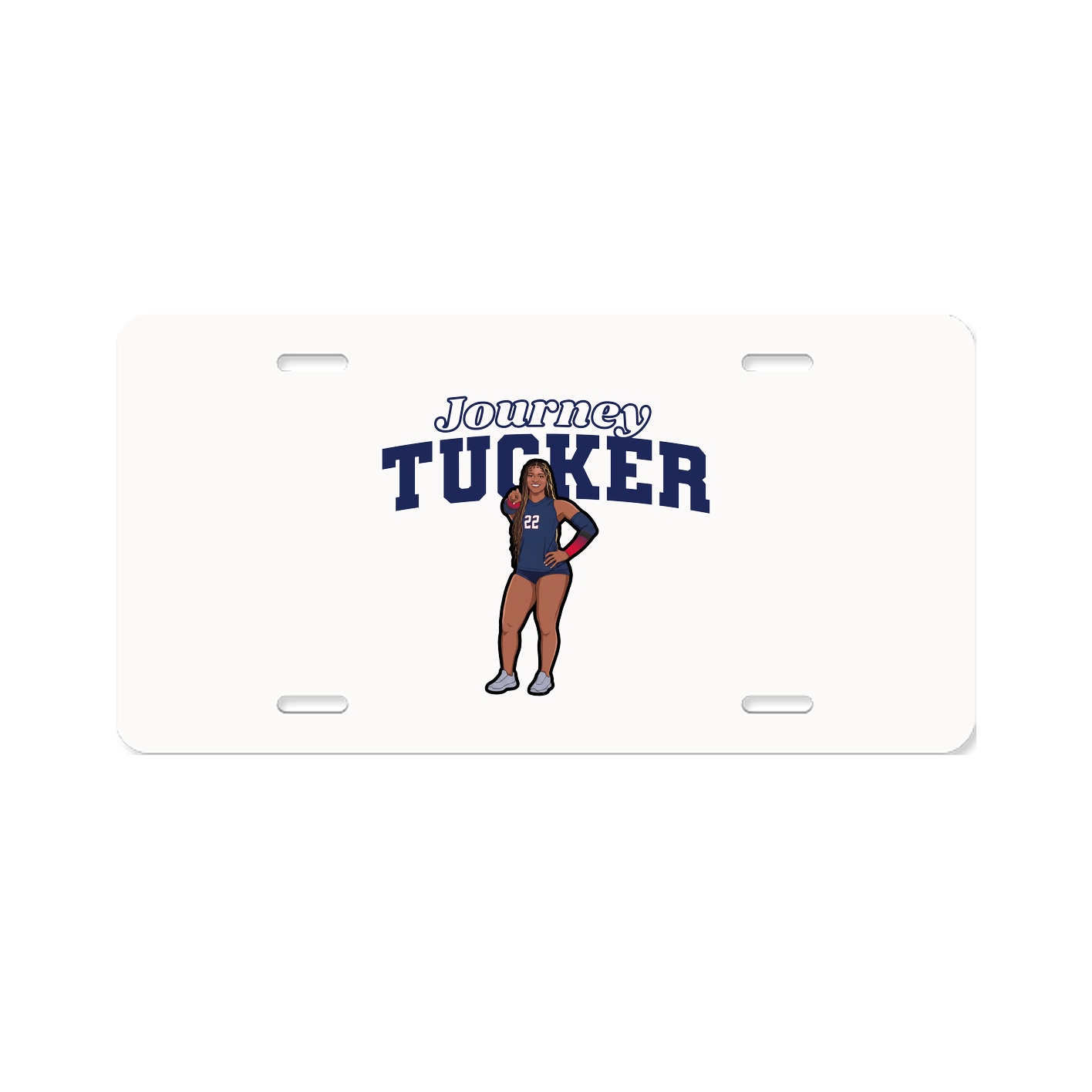 License Plate — Name Arch in Classic