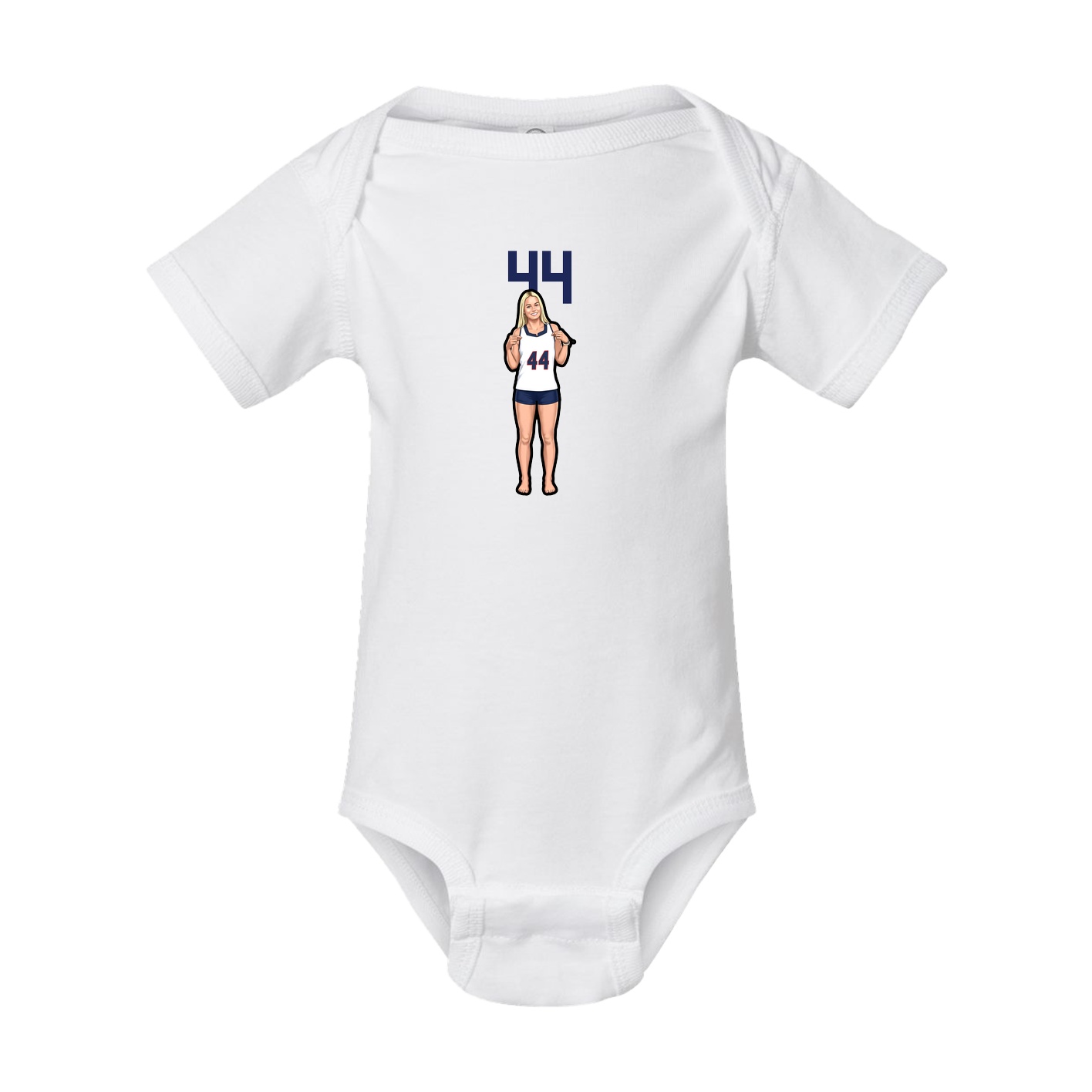 Baby Onesie — Number Top in White