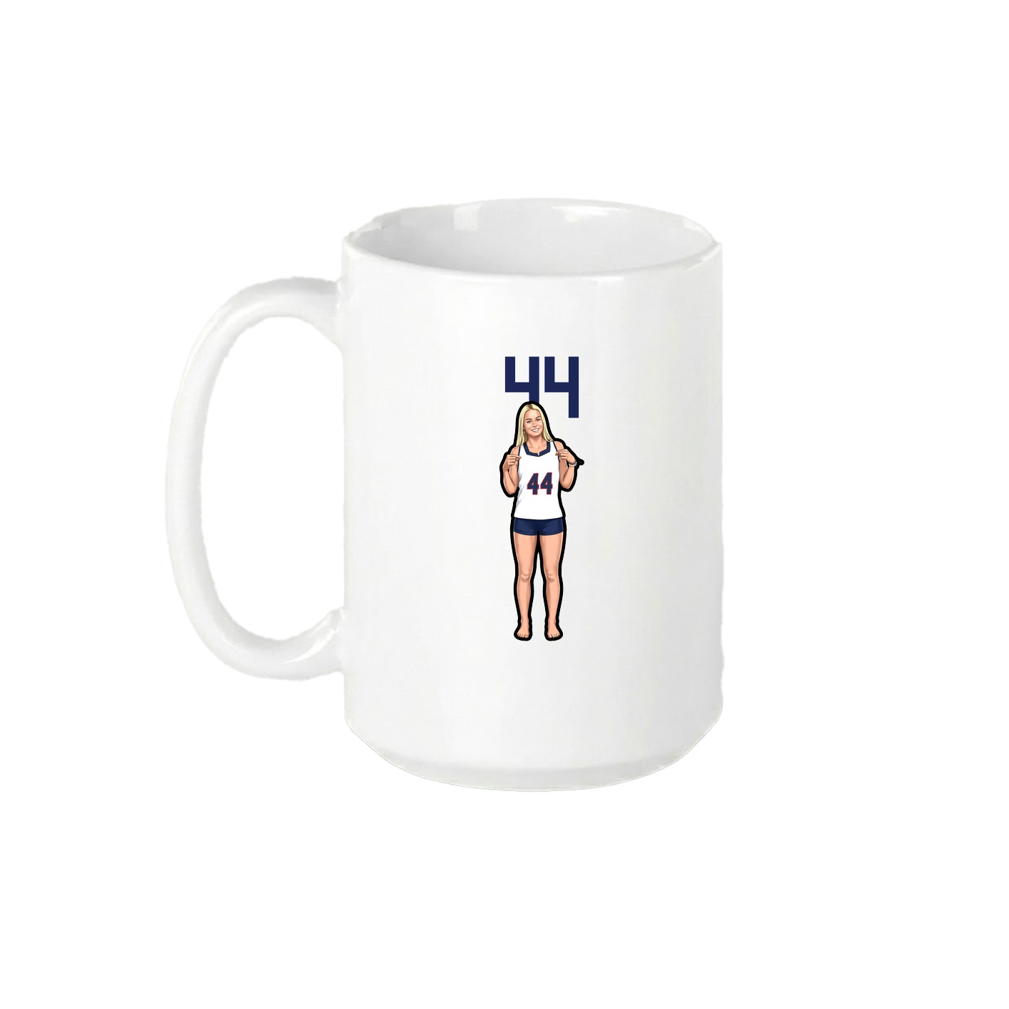 15oz Coffee Mug — Number Top in White