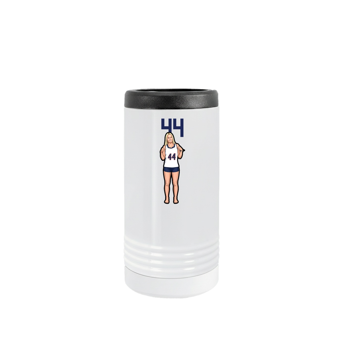 Slim Beverage Holder — Number Top in White